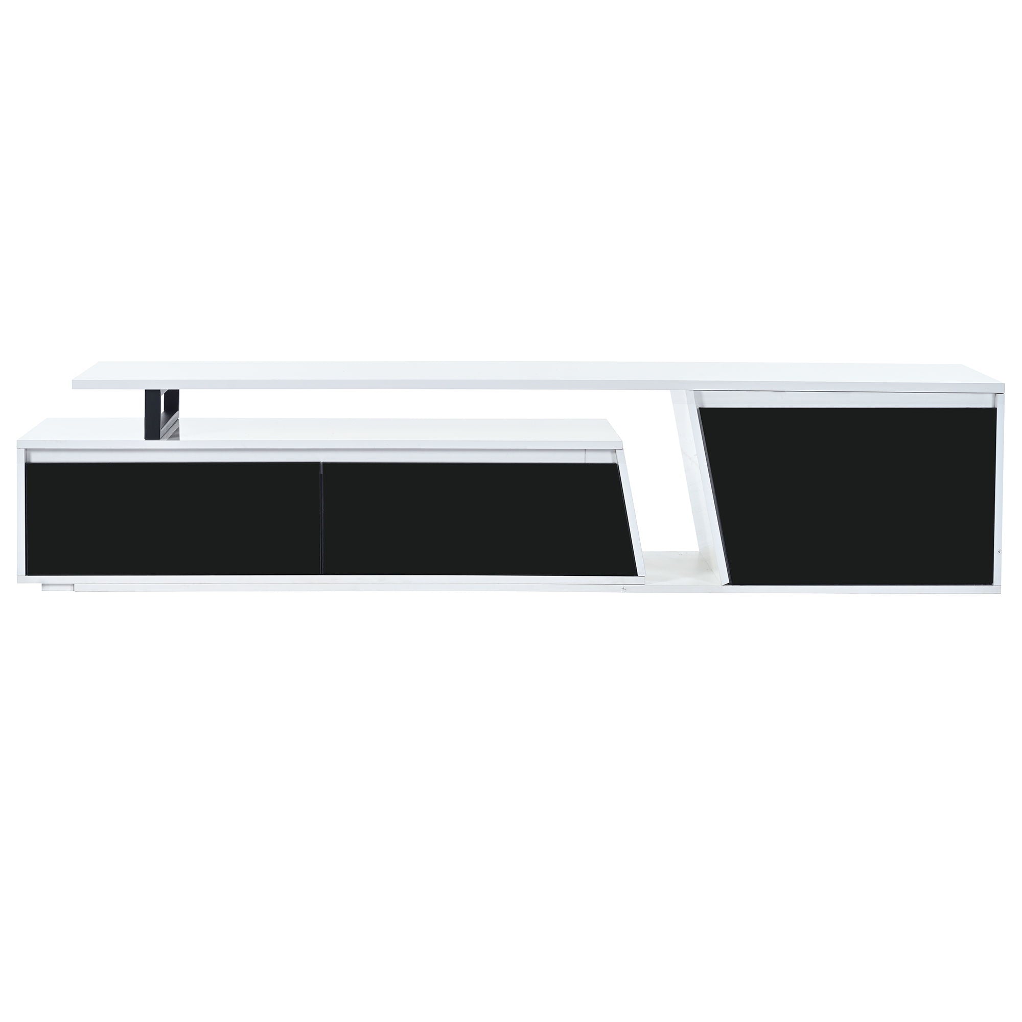 Minimalist Rectangle Extendable TV Cabinet With 2 Drawers And 1 Cabinet