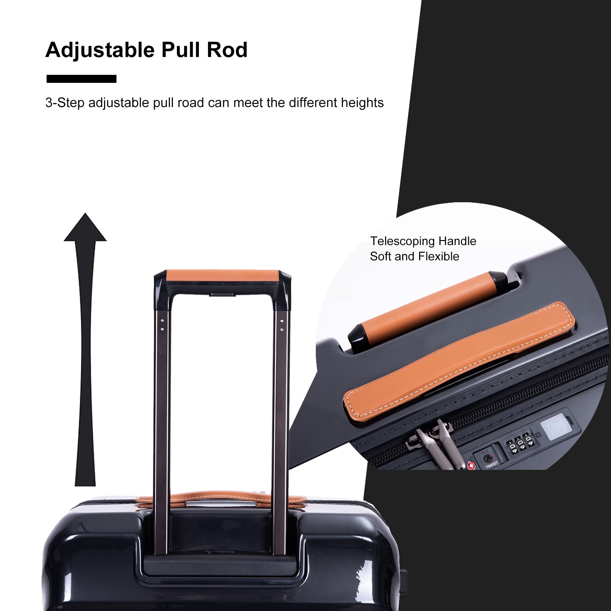 20" Carry On Luggage Lightweight Suitcase Tsa Lock, USB Port, Spinner Wheels