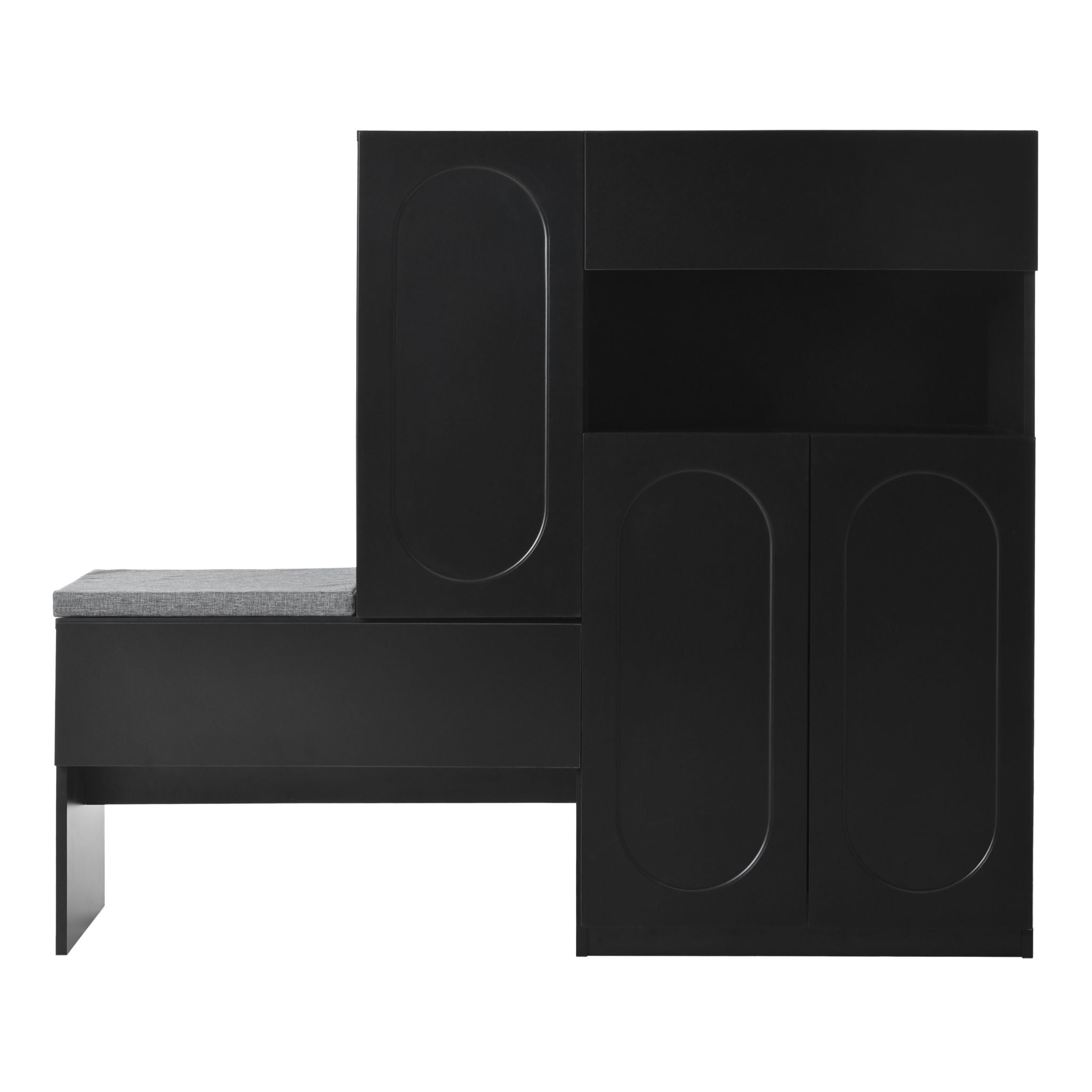 Elegant 2 In 1 Shoe Cabinets With Soft Cushion Versatile Shoe Rack Organizer With Adjustable Shelves