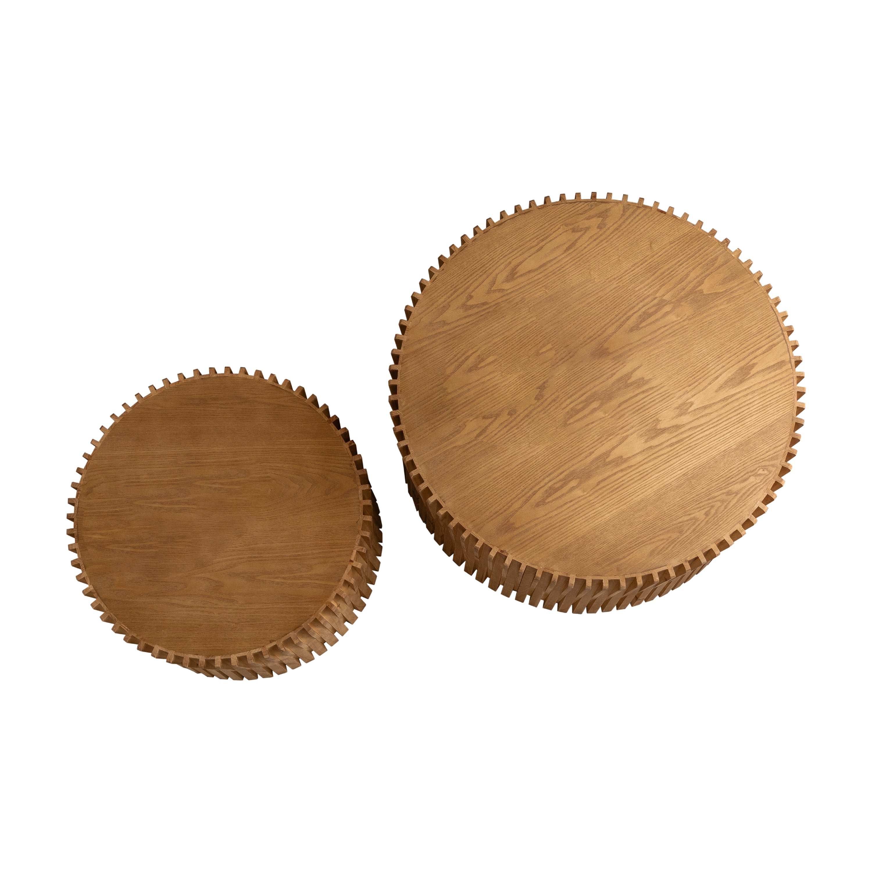 Vintage Fashion Style Cylindrical Nesting Coffee Table Set