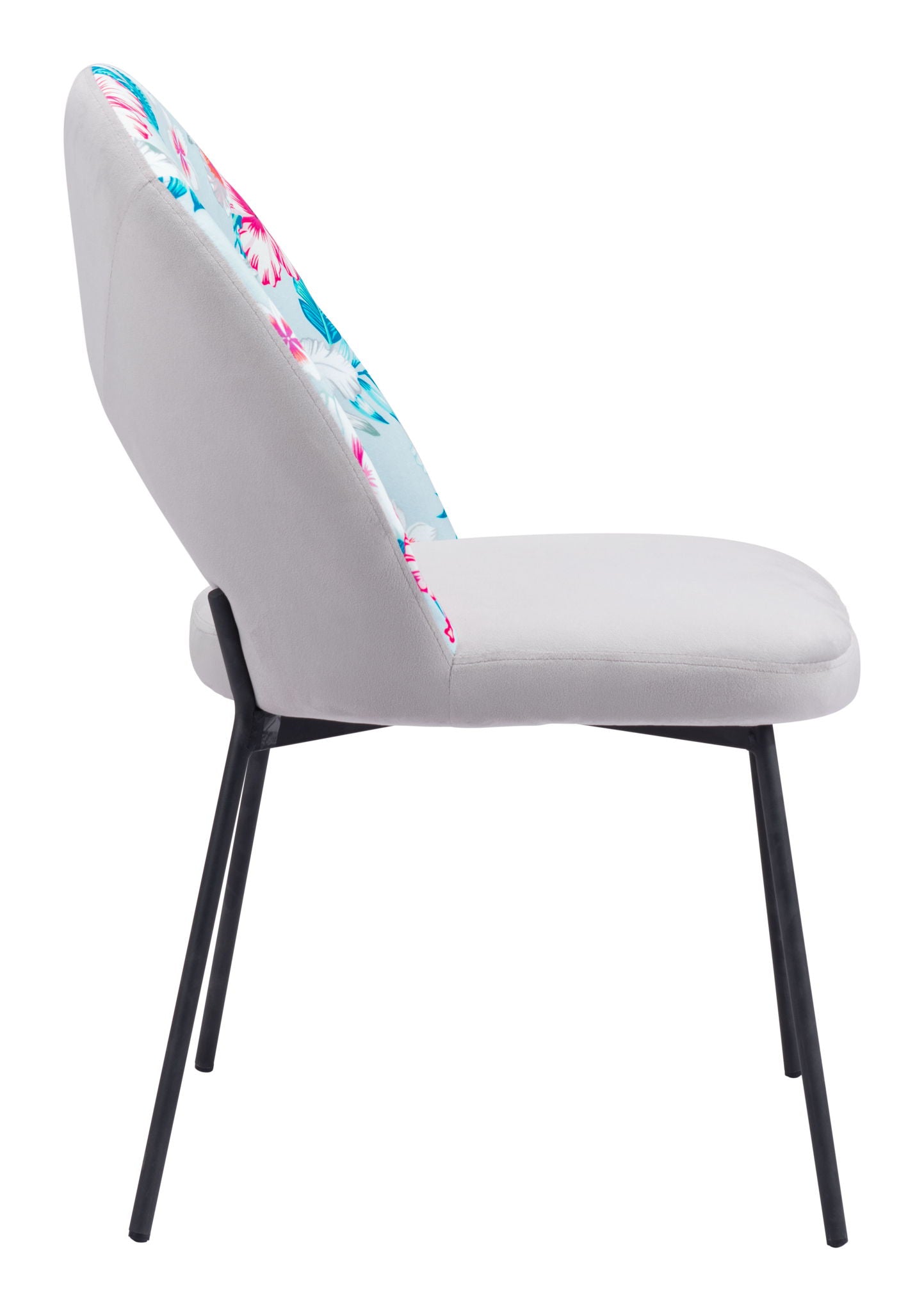 Torrey - Dining Chair (Set of 2) - Multicolor Print & Gray
