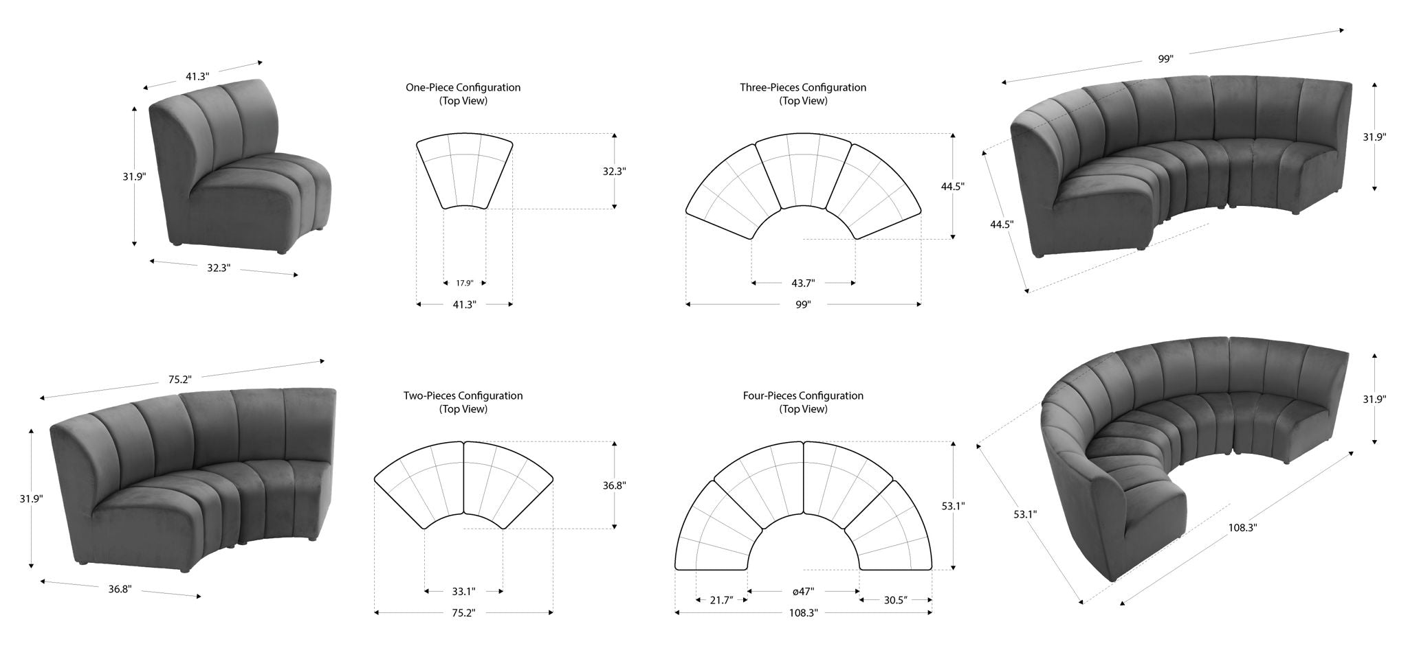 Garbi - Modular Sectional - Black