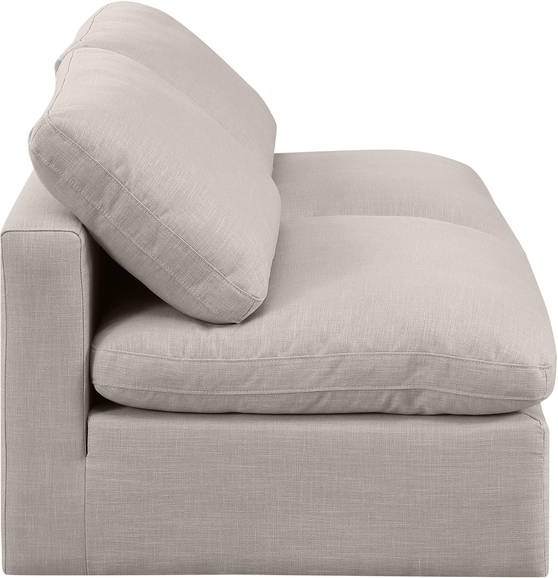 Indulge - Linen 2 Seat Modular Armless Sofa - Best Buy Furniture