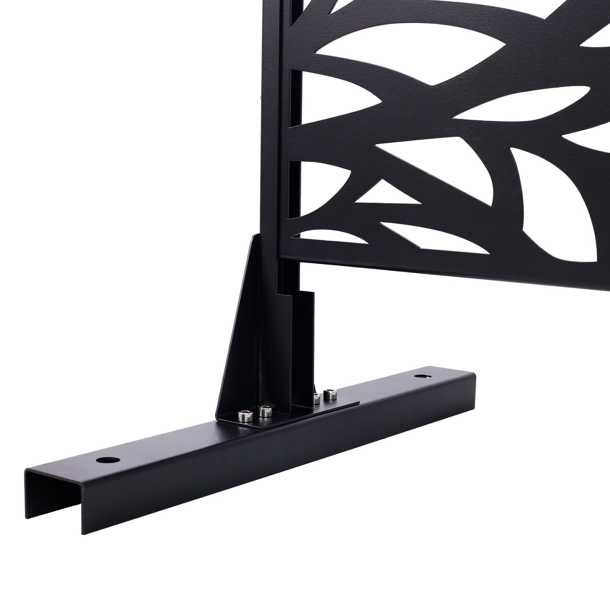 Outdoor & Indoor Privacy Screen Metal Privacy Screen, Freestanding Decorative Privacy Screen For Deck Balcony Patio - Black - Best Buy Furniture