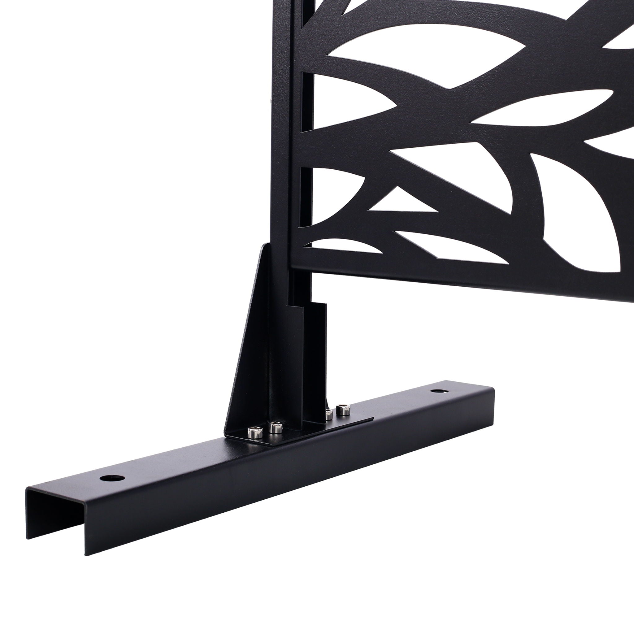 Outdoor & Indoor Privacy Screen Metal Privacy Screen, Freestanding Decorative Privacy Screen For Deck Balcony Patio - Black - Best Buy Furniture