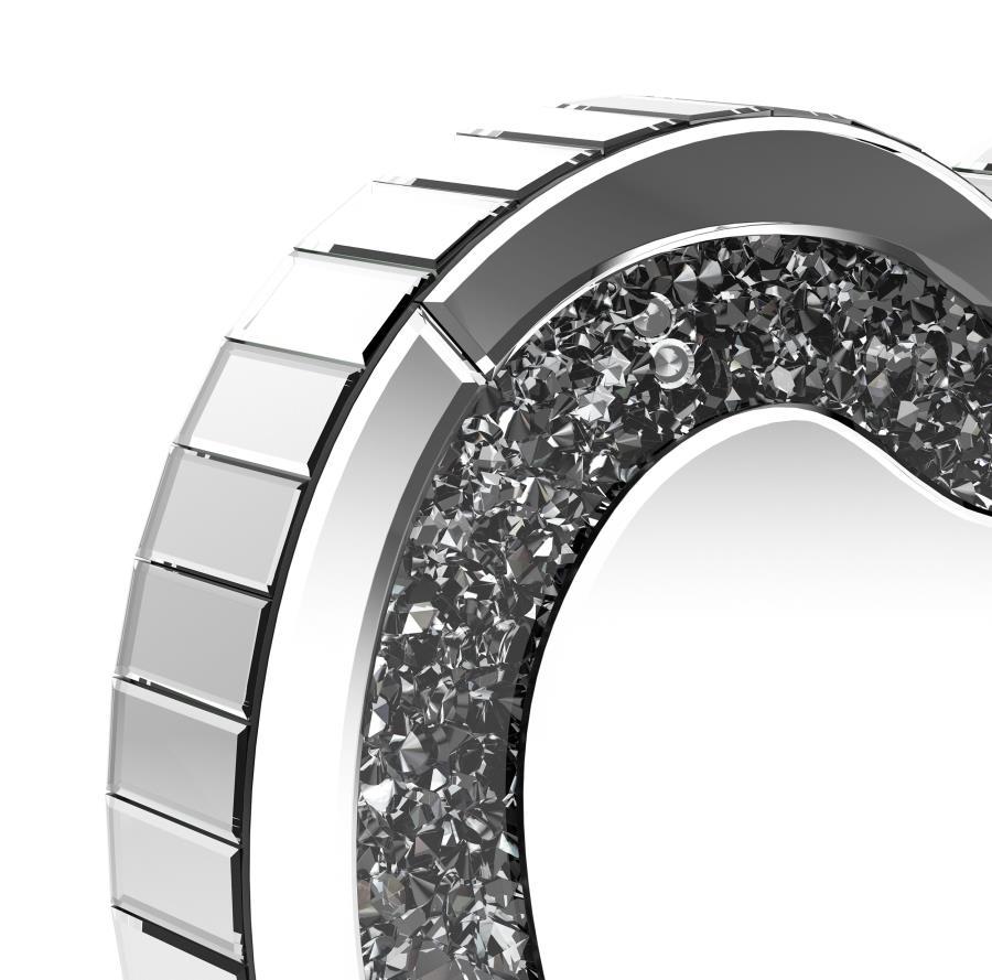 Euston - Heart Shaped Vanity Mirror - Silver - Best Buy Furniture