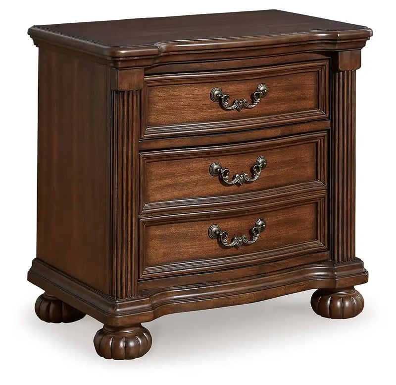 Lavinton - Three Drawer Night Stand - Brown - Best Buy Furniture