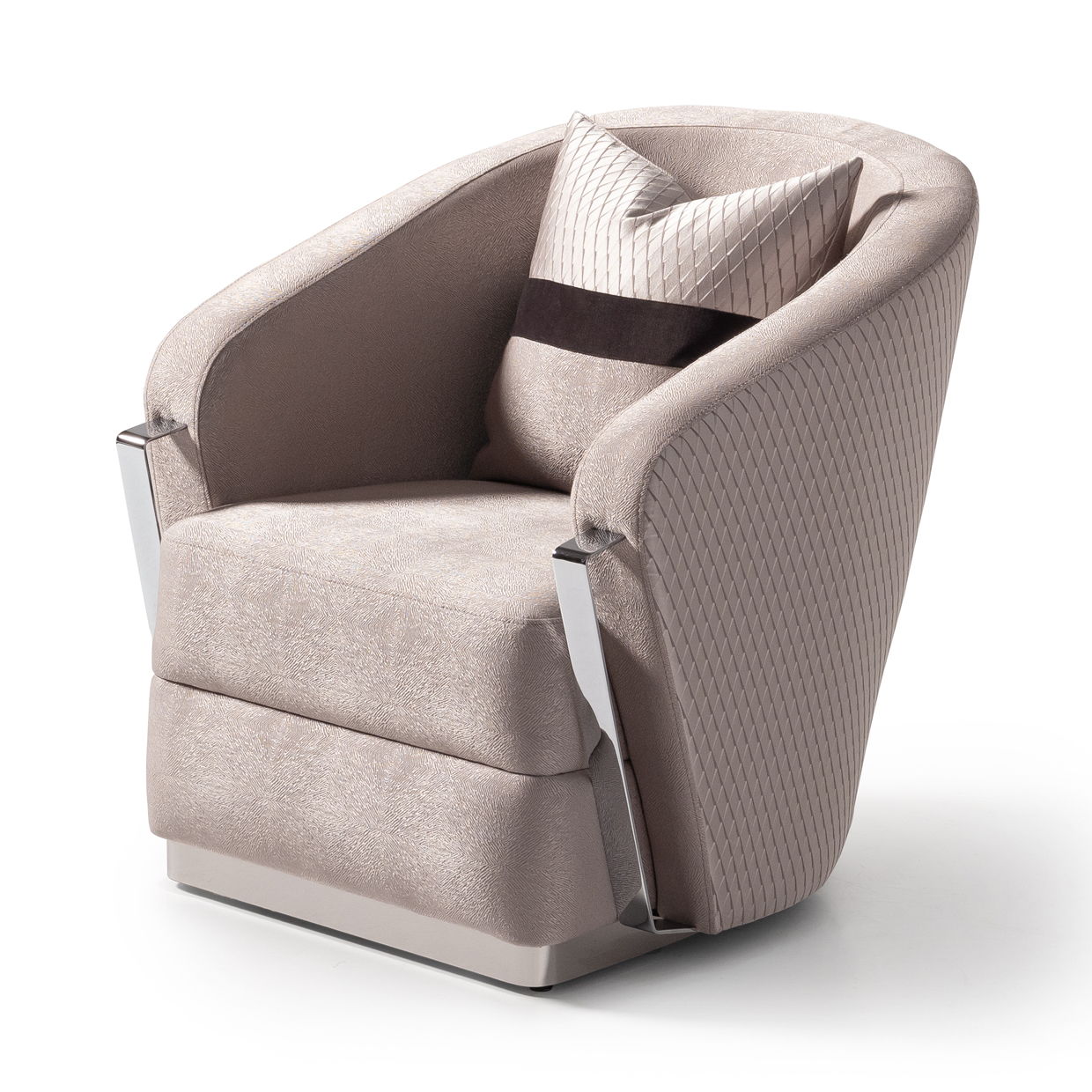 Carmela - Accent Chair - Zinc/Silver