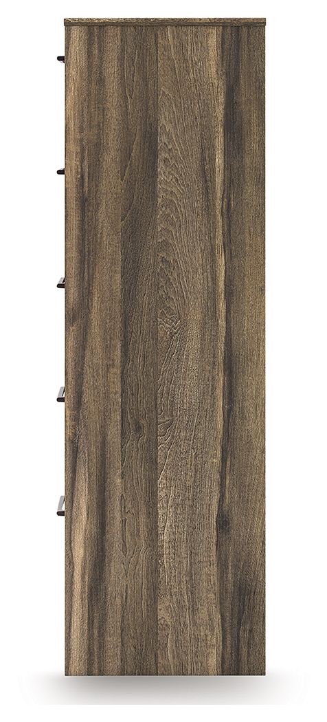 Elbrim - Five Drawer Chest - Brown - Best Buy Furniture