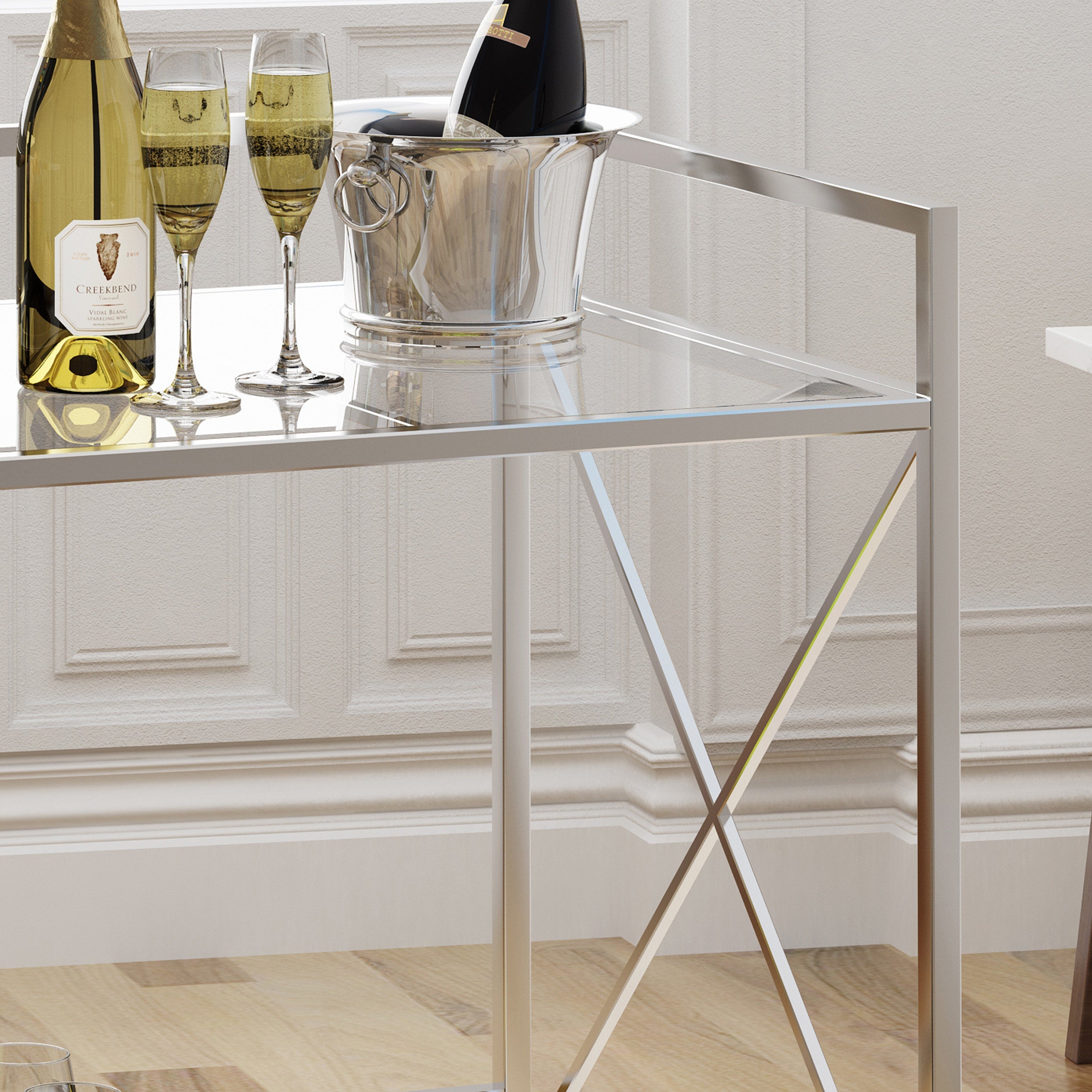 Amber bar cart