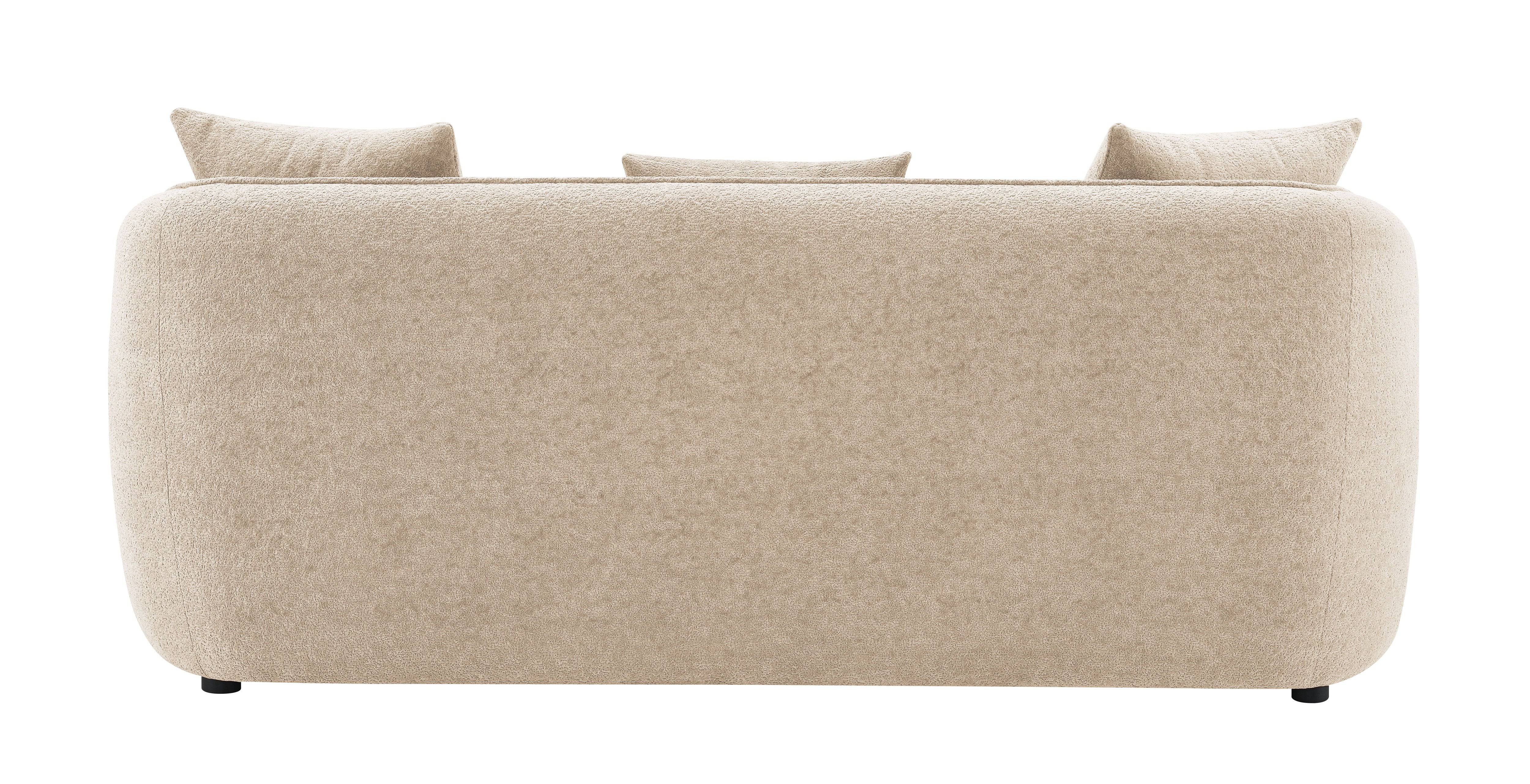 Keith - Chenille Sofa With 3 Matching Color Toss Pillows - Best Buy Furniture