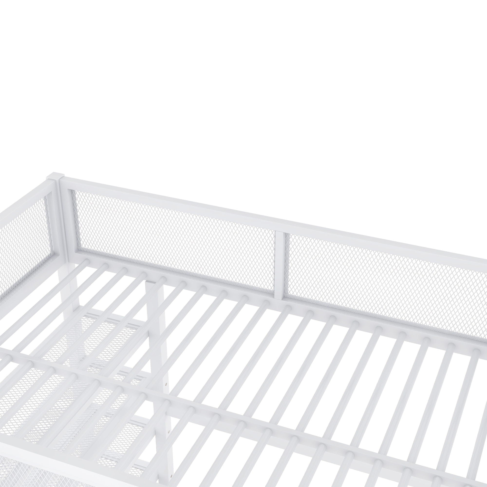 Loft Bed With 4 Tier Shelves And Storage