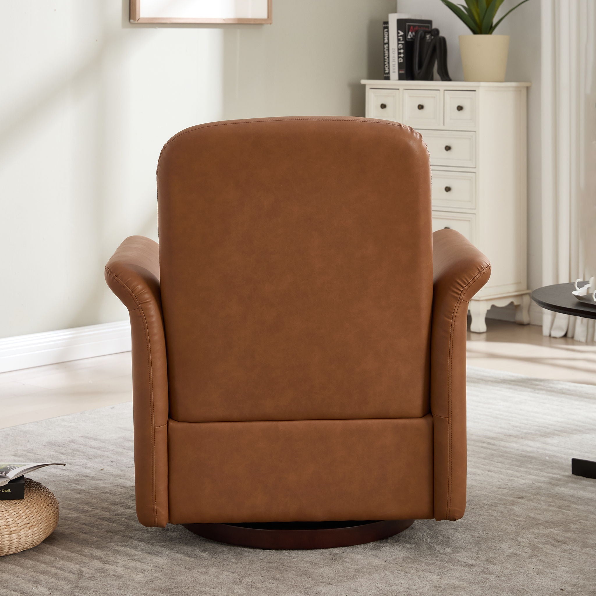 Modern Swivel Barrel Accent Chair With Base