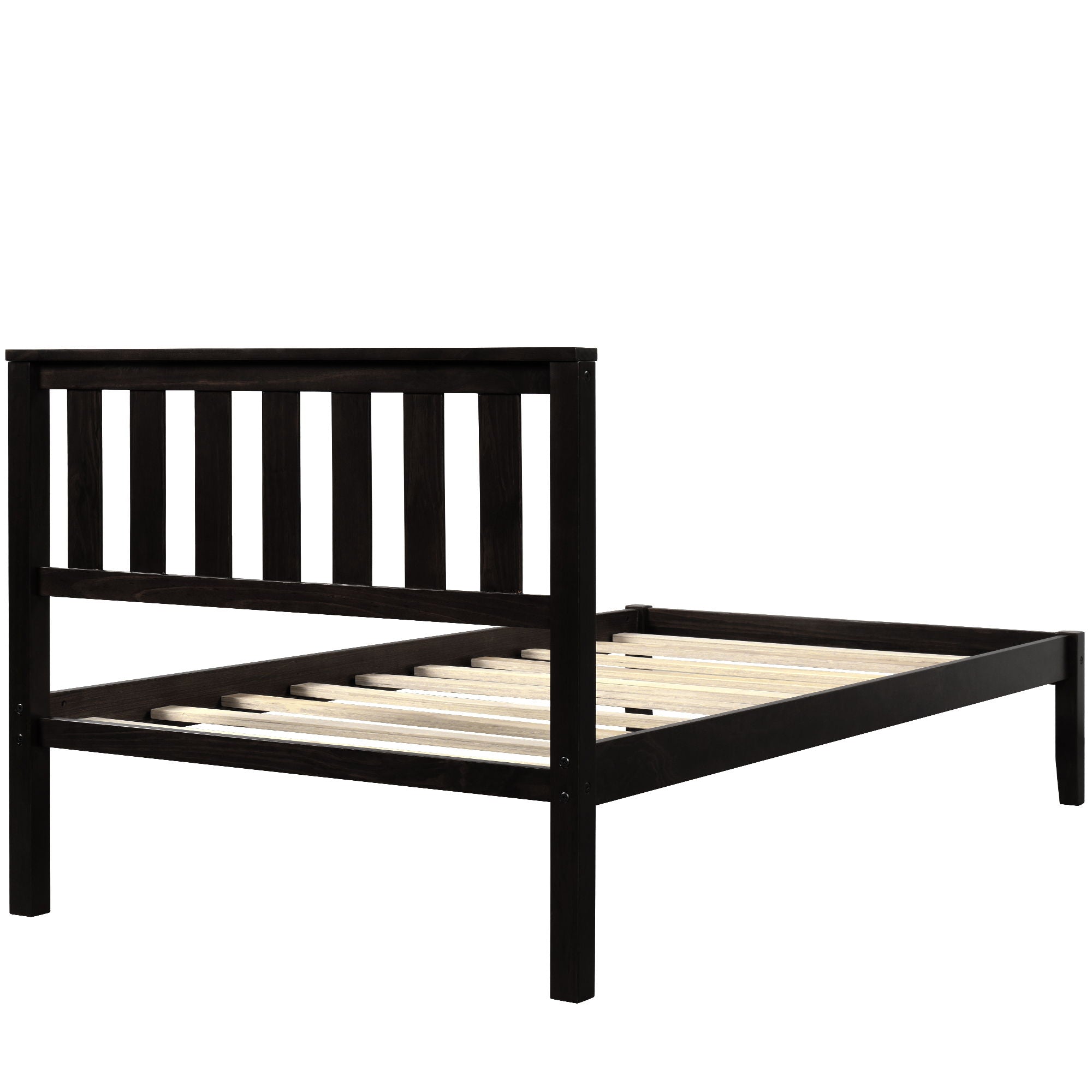 Platform Bed With Headboard, Footboard, Slat Support