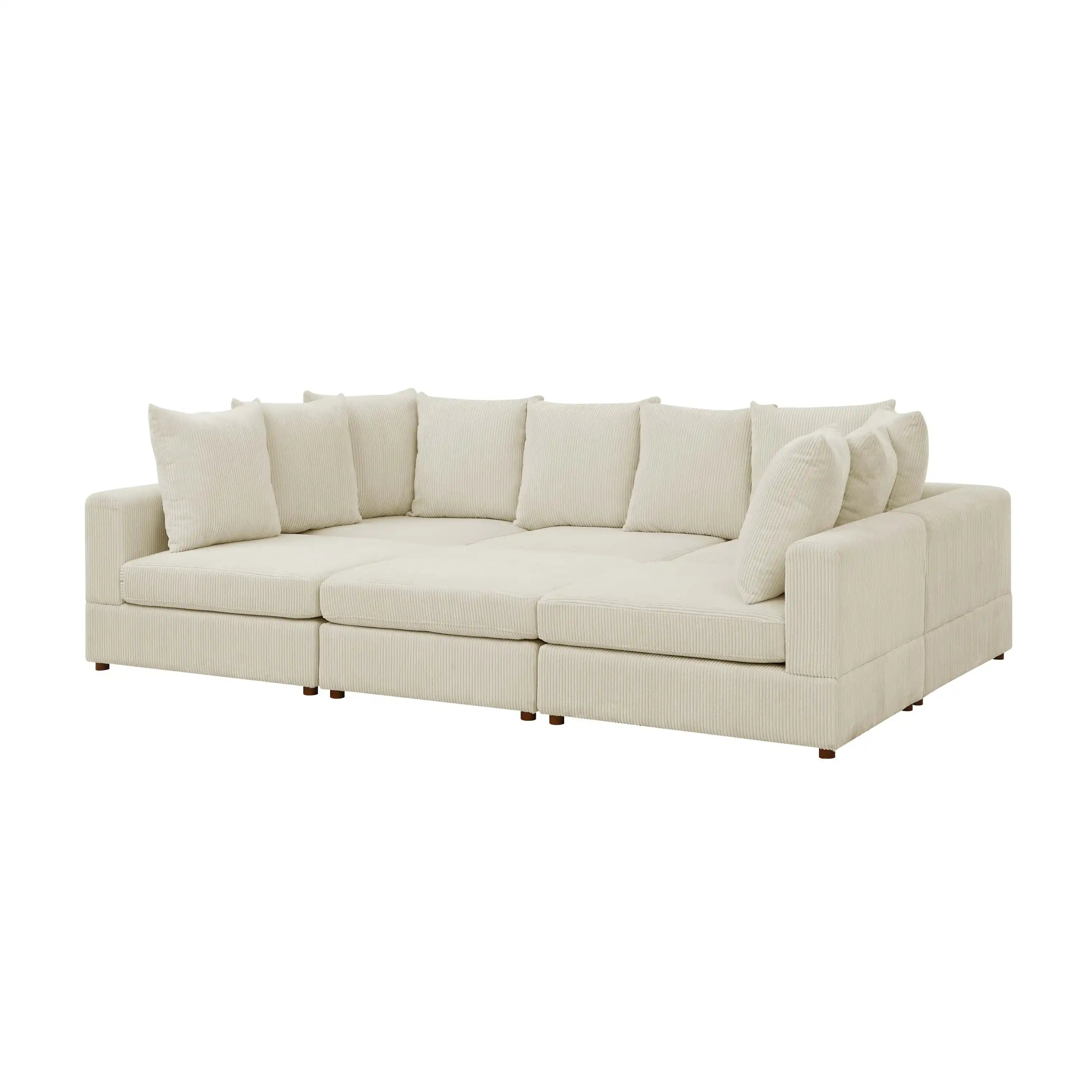 Haven 6 - Piece Modular Corduroy Sectional