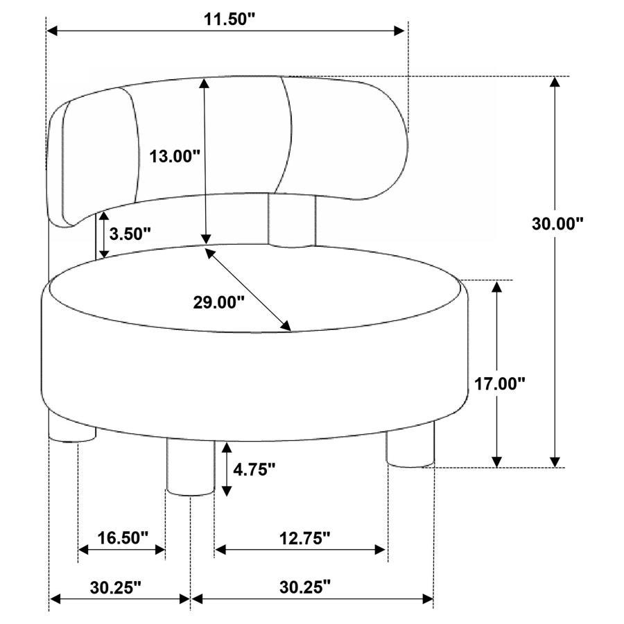 Zonie - Boucle Upholstered Barrel Back Accent Chair - Best Buy Furniture