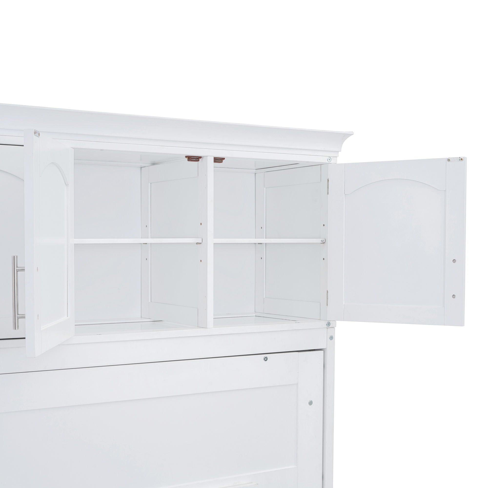 Murphy Modern Bed With Top Cabinets For Space Saving And Comfort