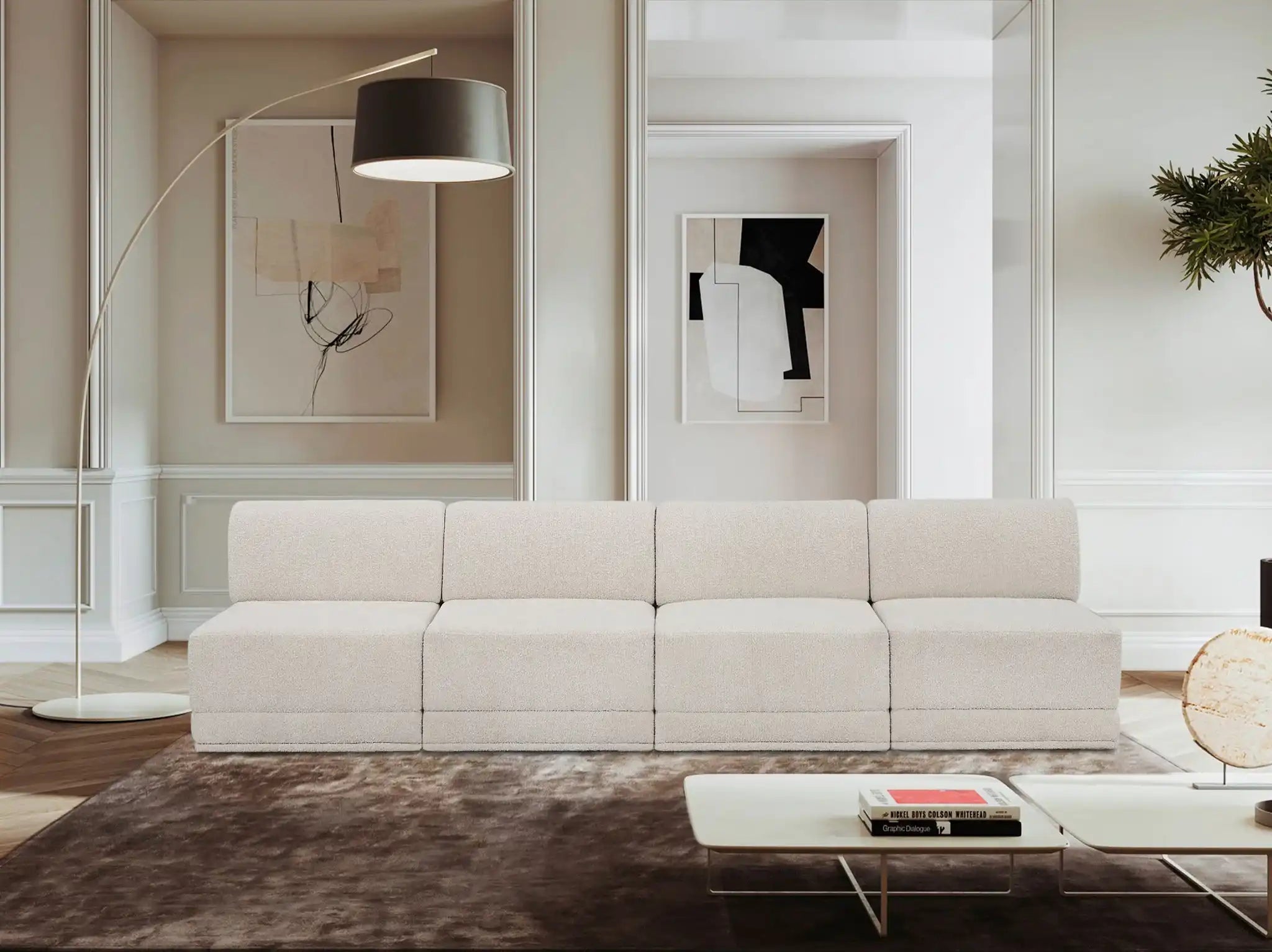 Ollie - 4 Seat Armless Modular Sofa