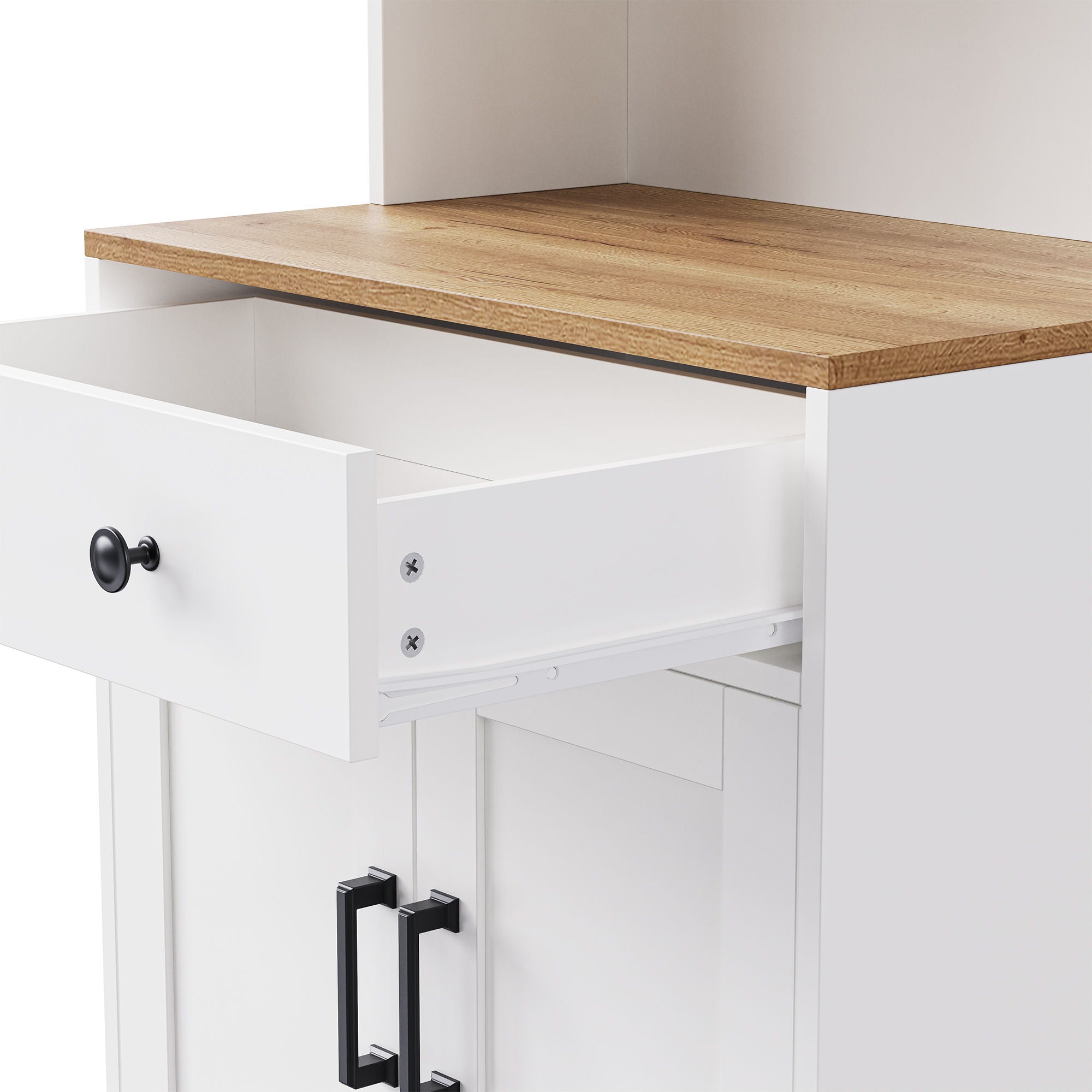 Farmhouse TV Stand With Solid Wood Gourd Shaped Legs For TVs Up To 70" - Best Buy Furniture