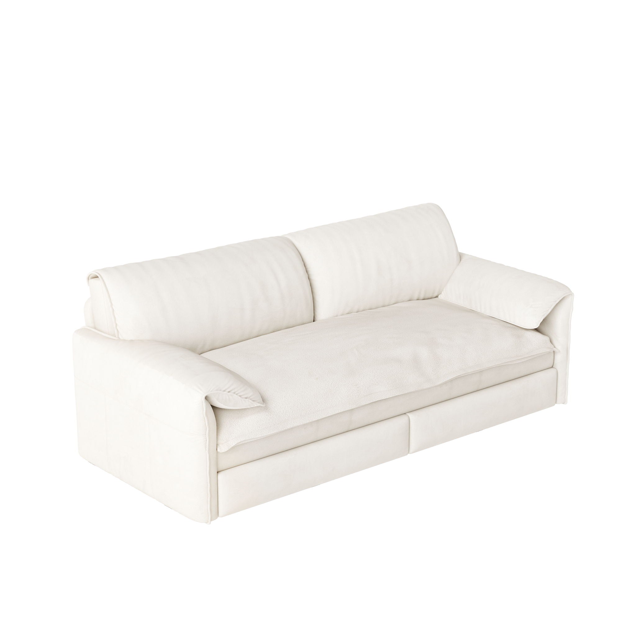 Queen Pull Out Sofa Bed, 3 In 1 Convertible Sleeper Sofa With Side Storage For Living Room - Beige