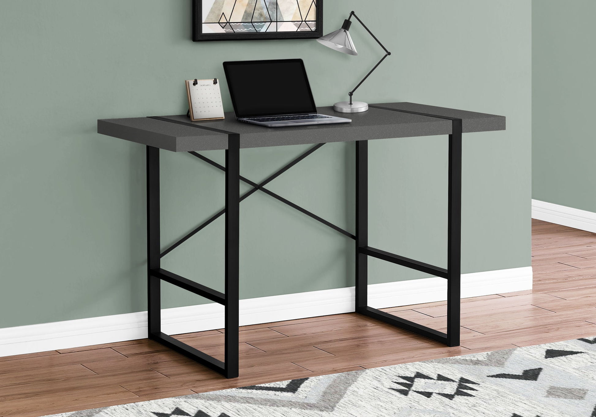 Computer Desk For Home Office, Laptop, Modern Convenient Design - Gray - Best Buy Furniture