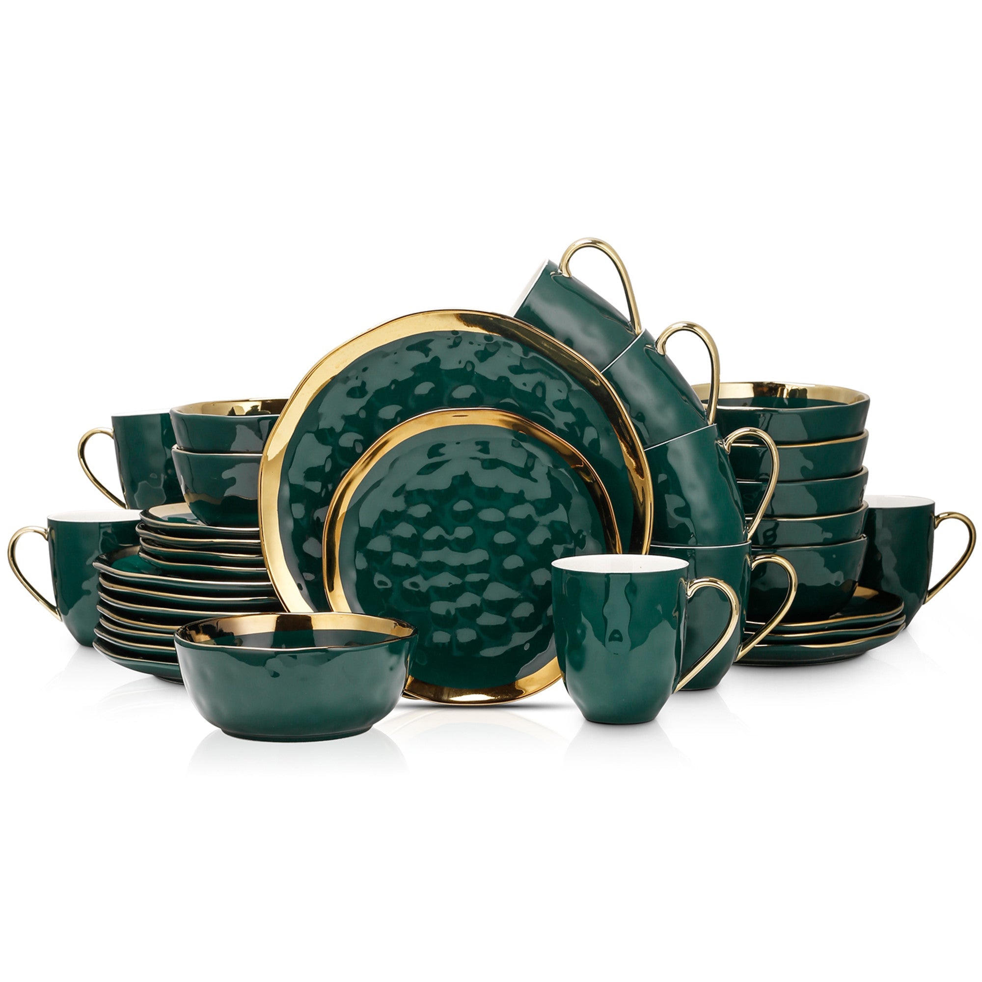 Florian Porcelain Dinnerware Set - Green