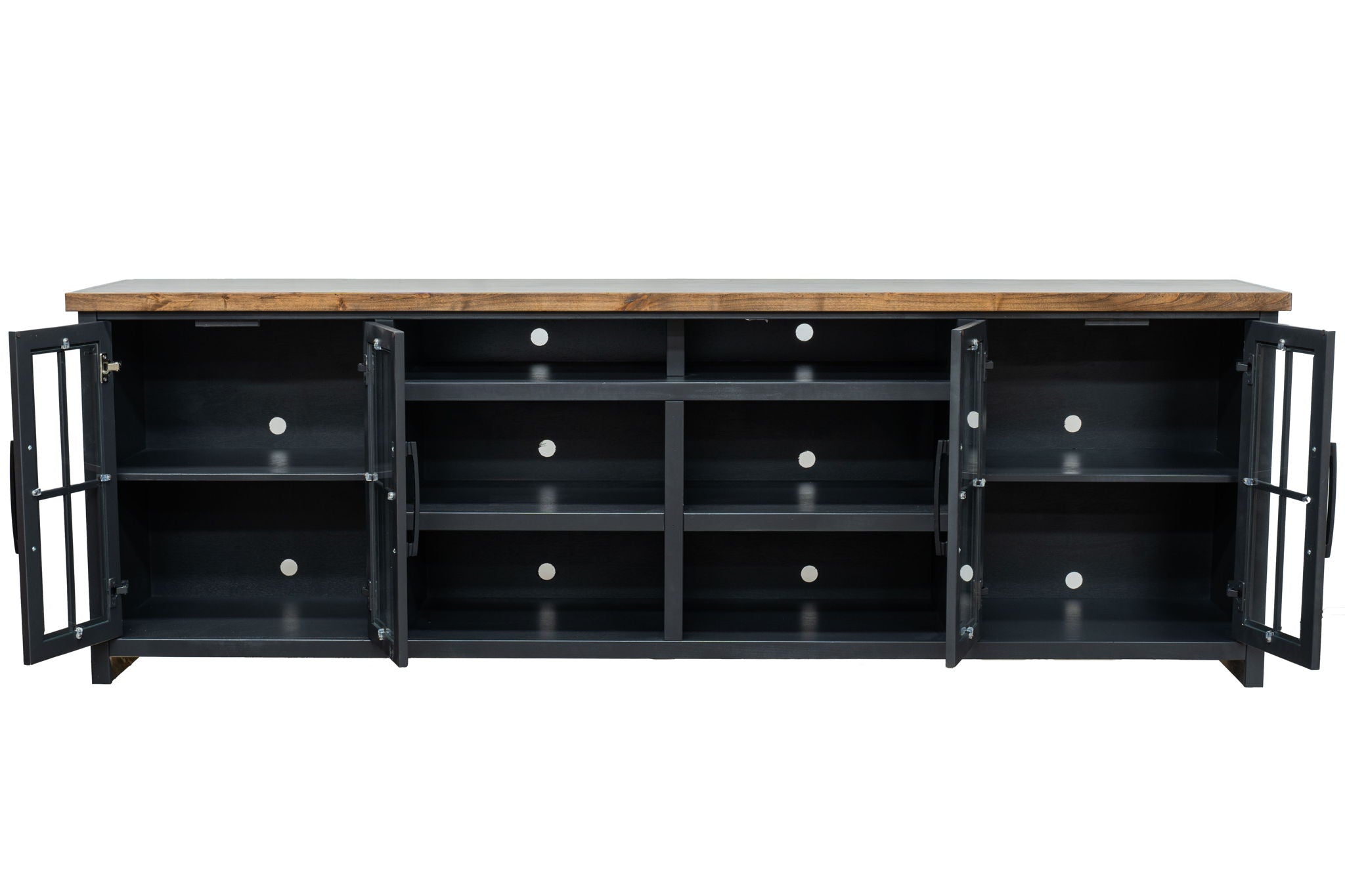 Essex - TV Stand Console For TVs Up To 100" - Black, Whiskey - Best Buy Furniture