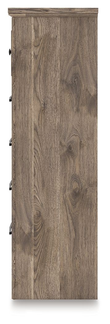 Rusticott - Five Drawer Chest - Brown - Best Buy Furniture