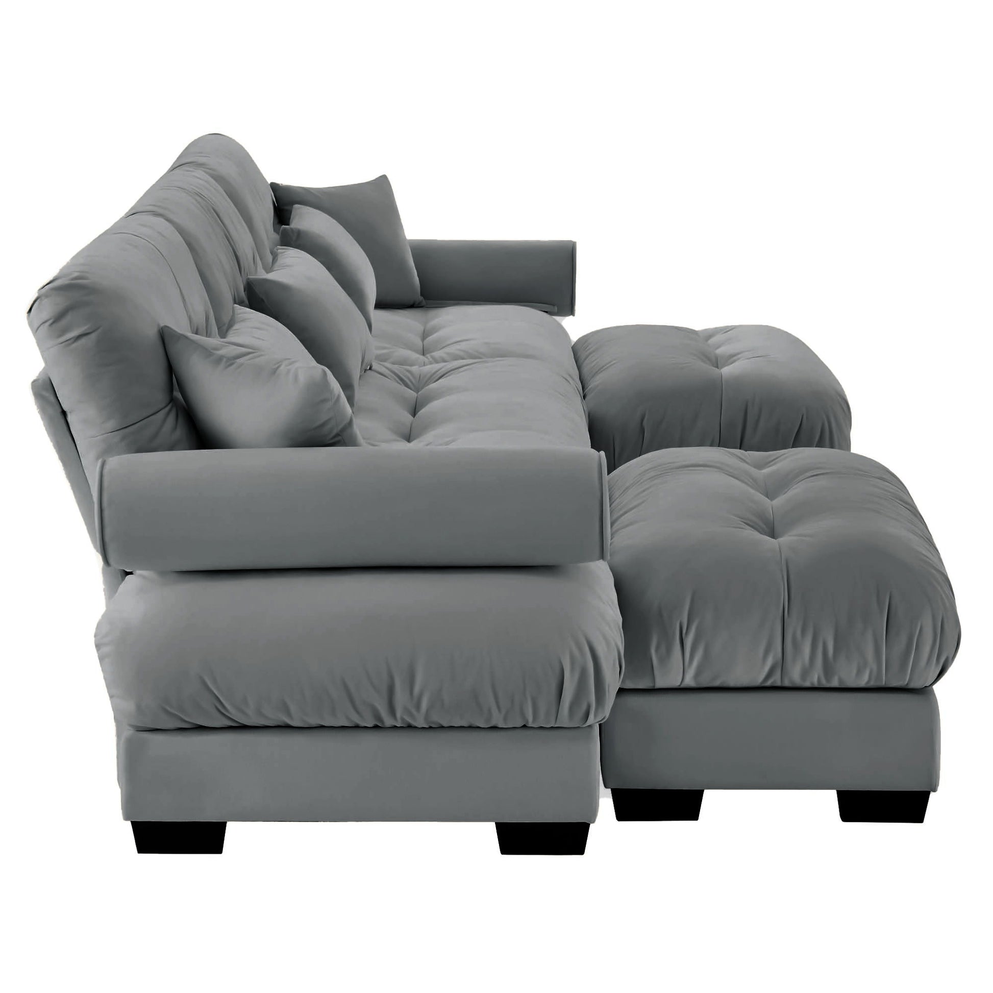 Super Comfort Oversized Modular Sectional Sofa With Movable Ottoman - Best Buy Furniture