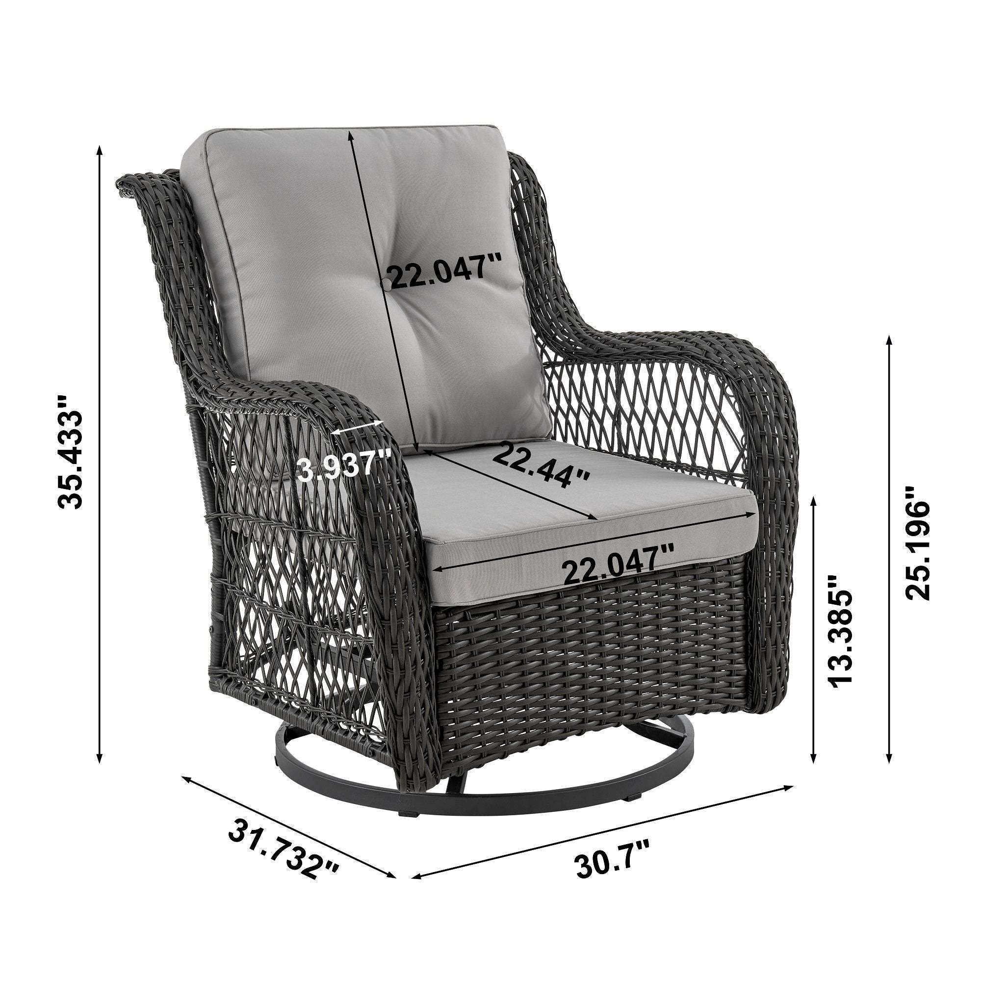 Fruttuo - 3 Piece Outdoor Patio Set