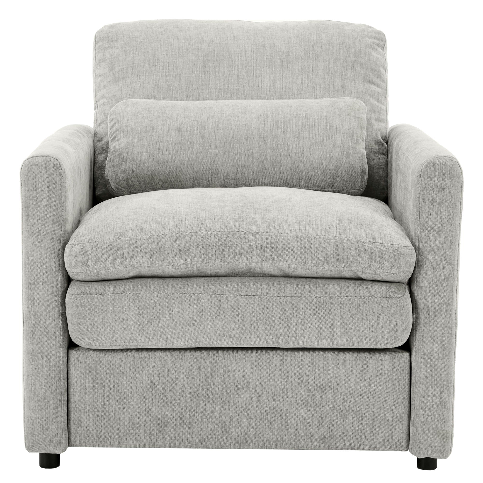 Cozy Upholstered Plush Cushion Armchair For Living Room