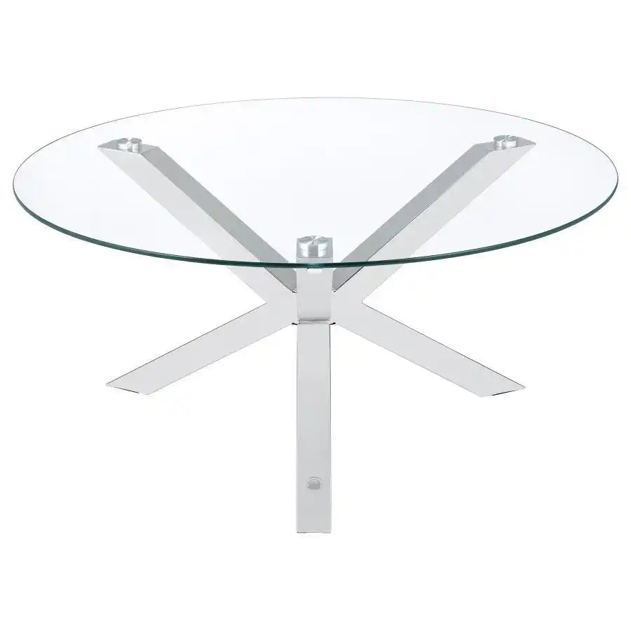 Kenzie - Round Tempered Glass Top Table