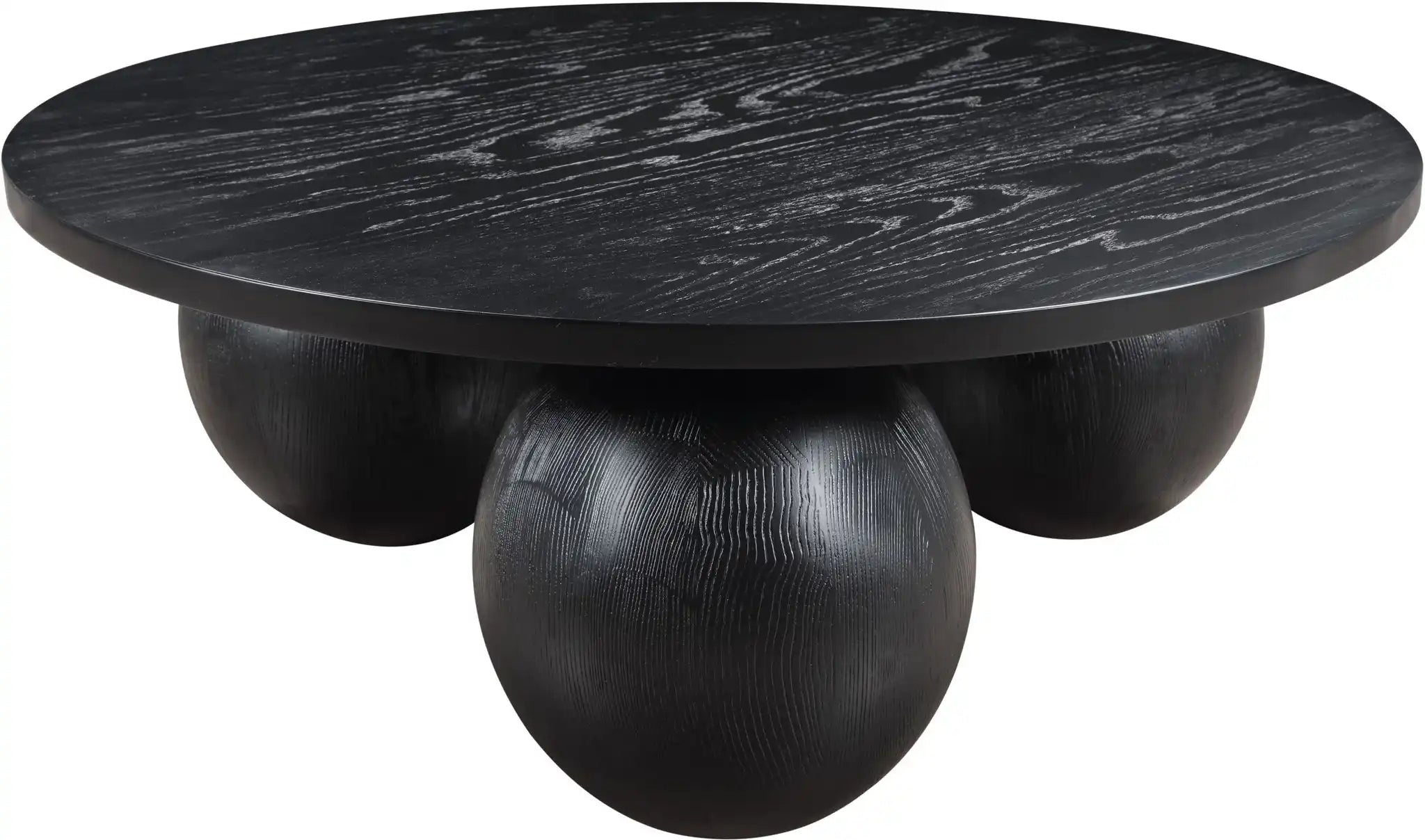 Fitch - Wood Oak Veneer Coffee Table - 3 Legs