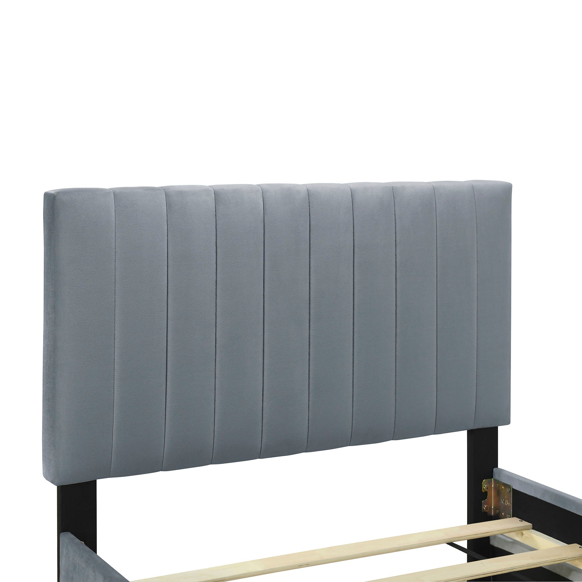 Upholstered Design Platform Bed With Trundle