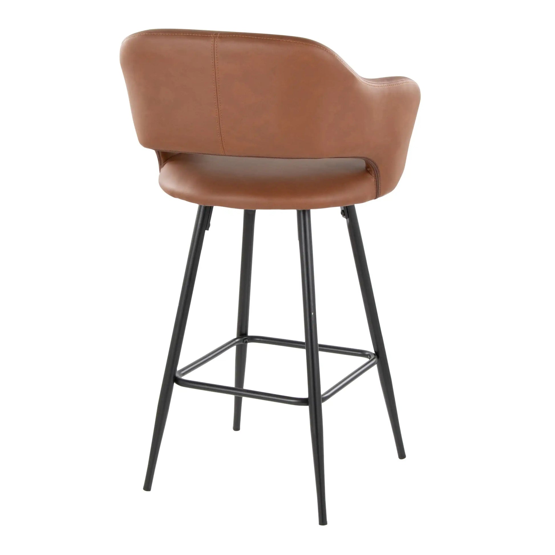 Margarite - Contemporary Fixed Height Counter Stool With Square Footrest (Set of 2) - Best Buy Furniture