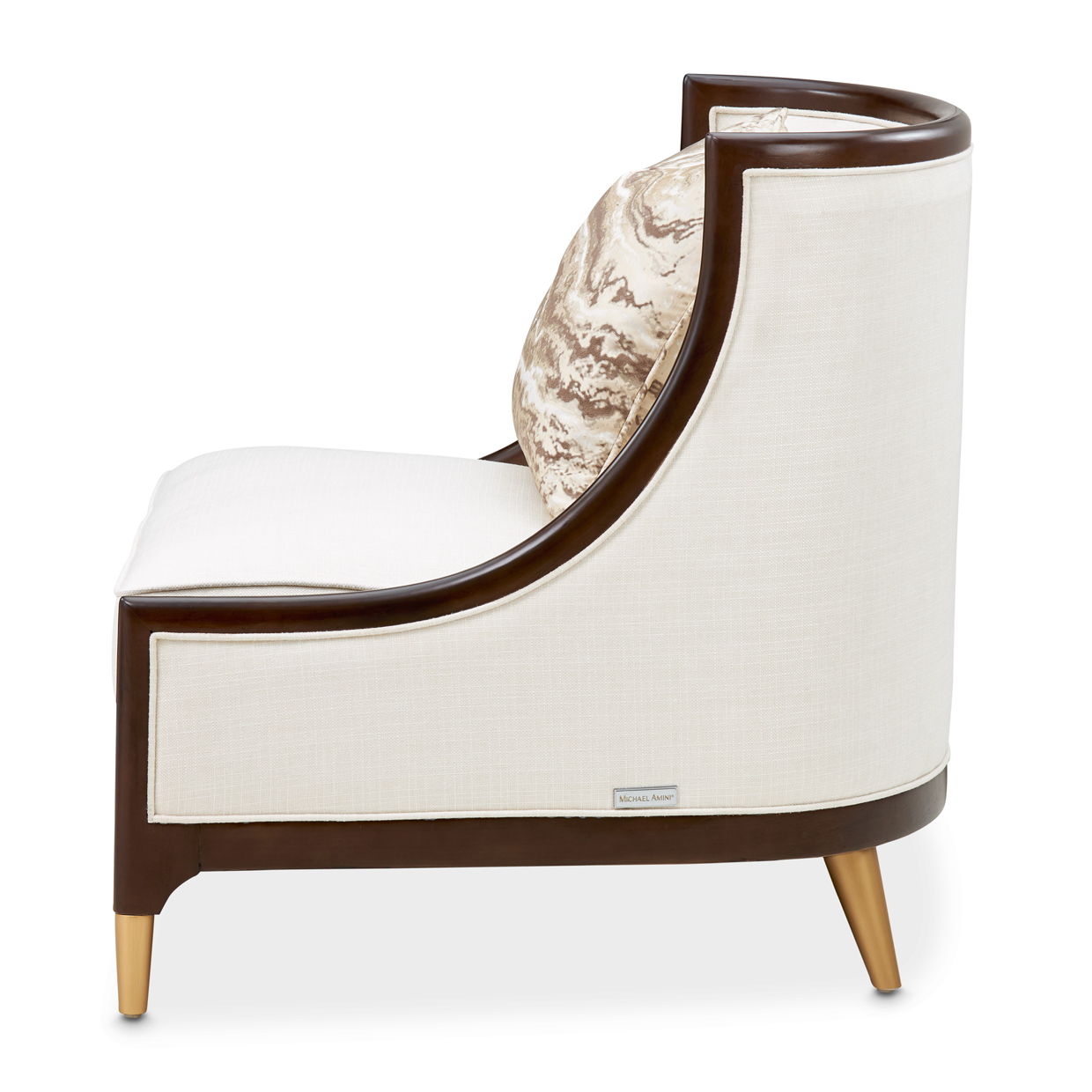 Belmont Place - Accent Chair - Cream / Espresso
