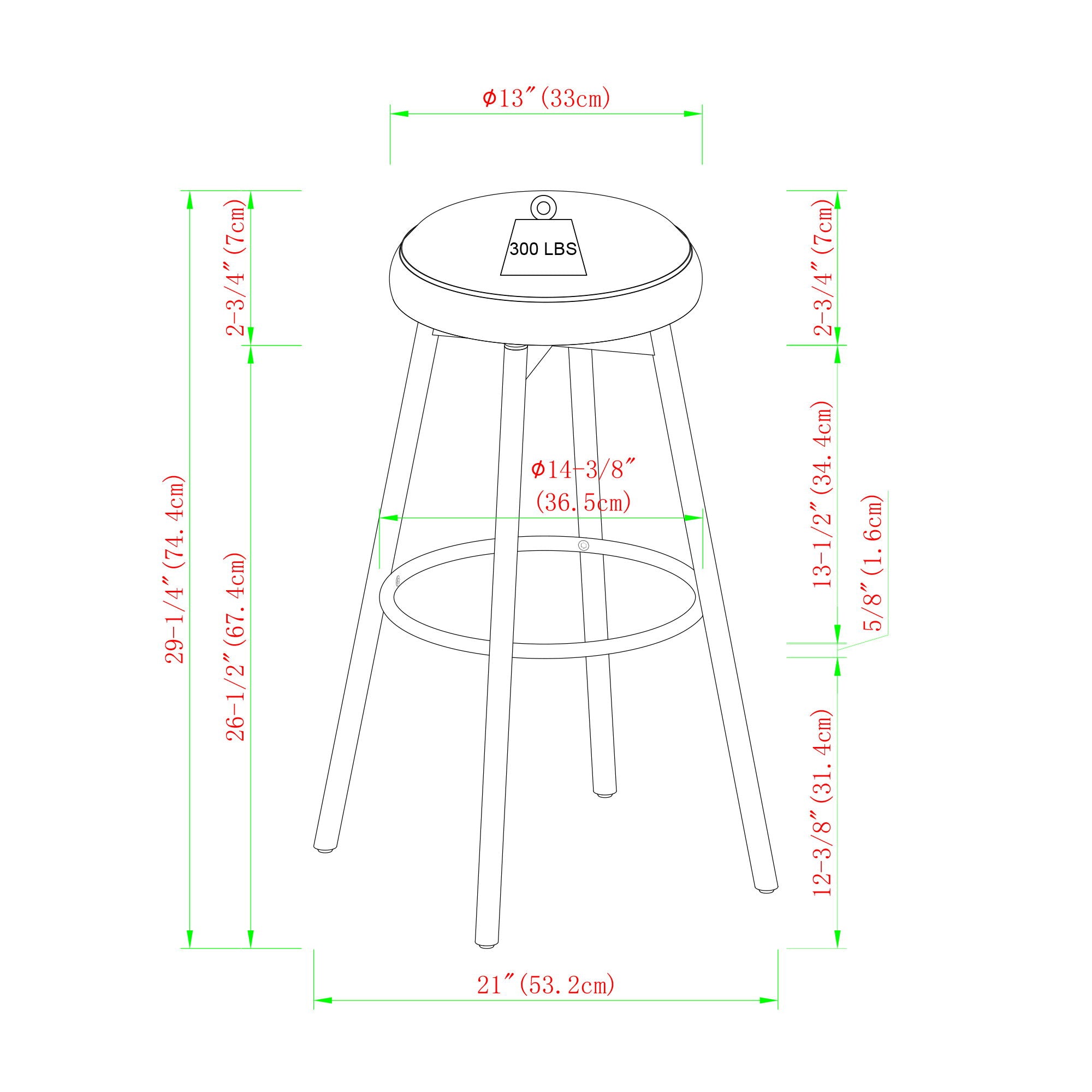 Echoize - Bar Stool - Emerald