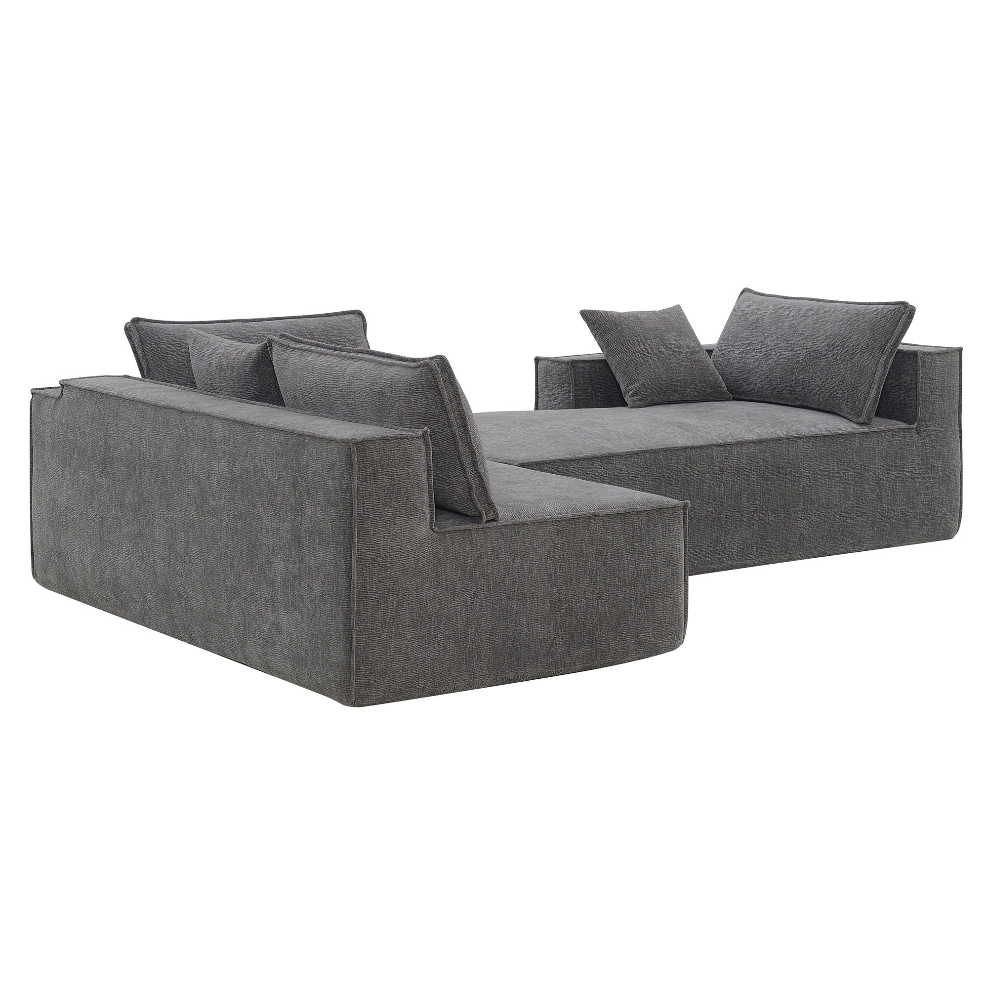 Free Combination Minimalist Style Modular Sectional, Wrinkle Resistant Couch Set L Shaped Compressed Sofa For Living Room