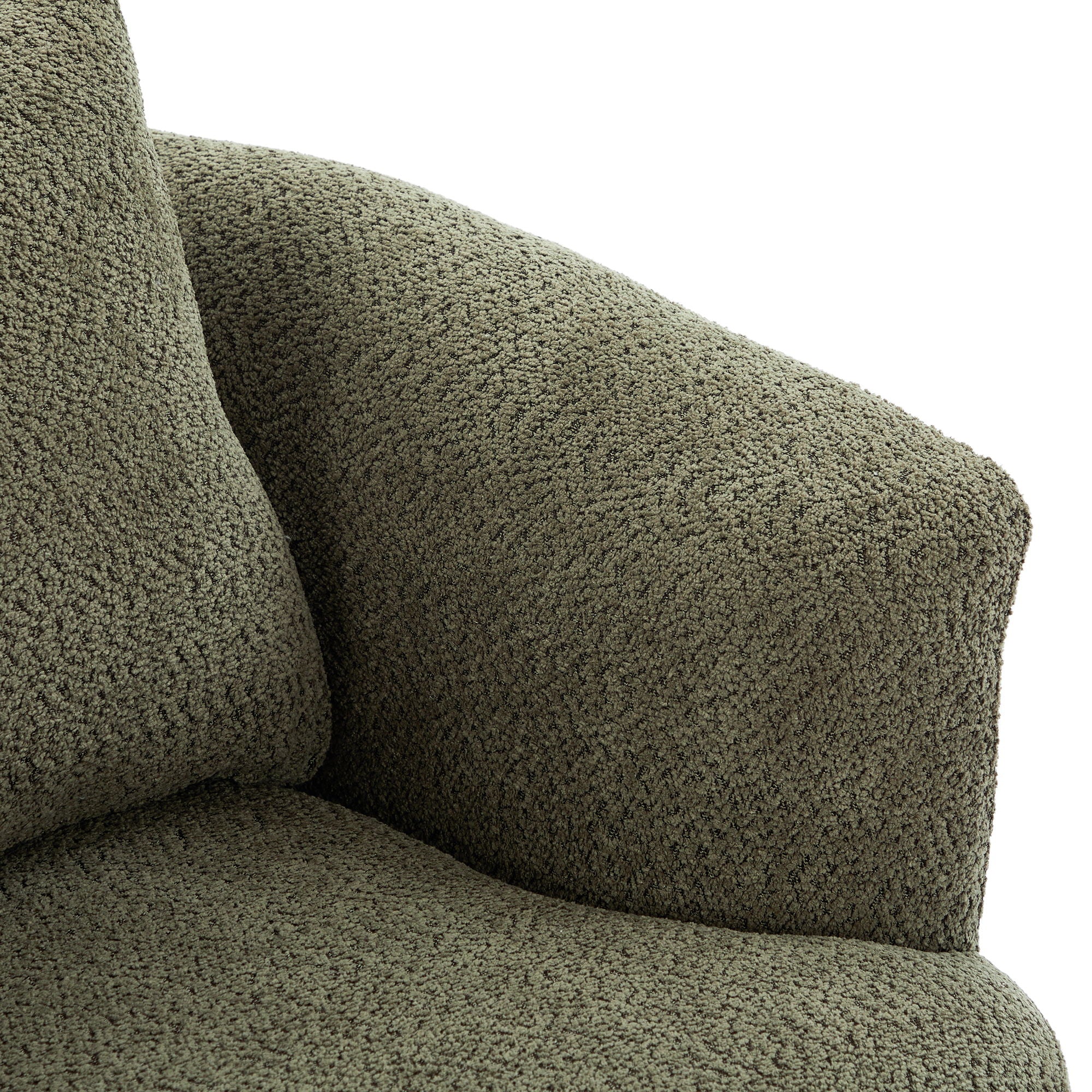 360° Swivel Barrel Sofa Chair With Throw Pillow, Chenille Upholstered Accent Chair