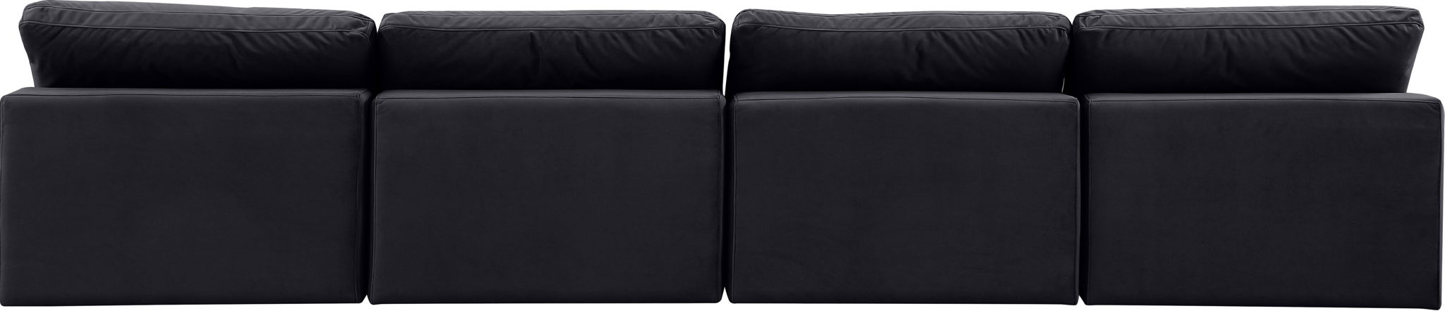 Comfy - Velvet Modular Armless Sofa 4 Seats - Best Buy Furniture
