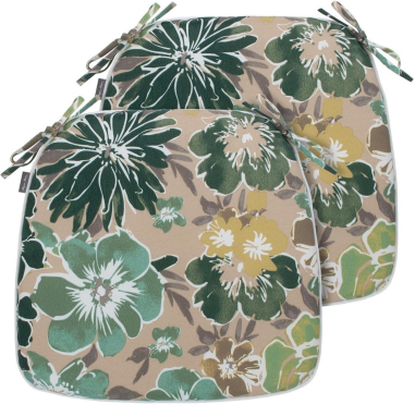 Outdoor Patio Chair Cushions, Water-Repellent U-Shape Thick Foam Seat Cushions with Ties