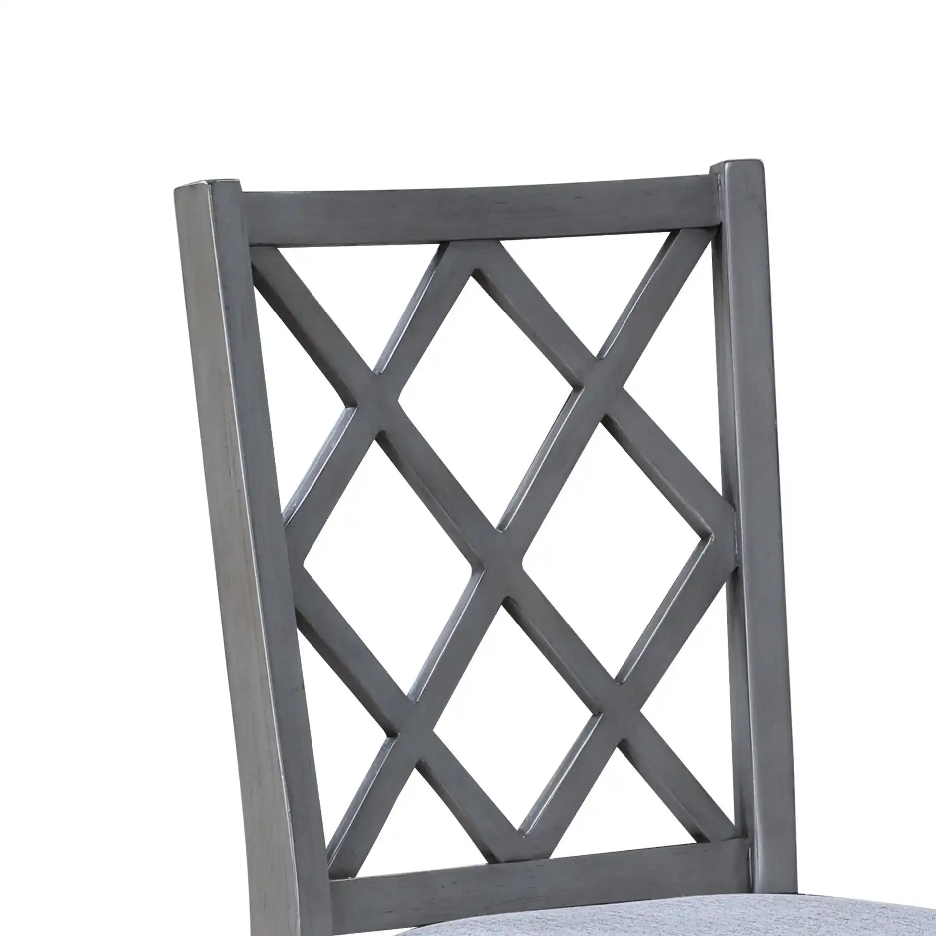 Carlisle - Cross Back Side Dining Chair (Set of 2) - Gray - Best Buy Furniture