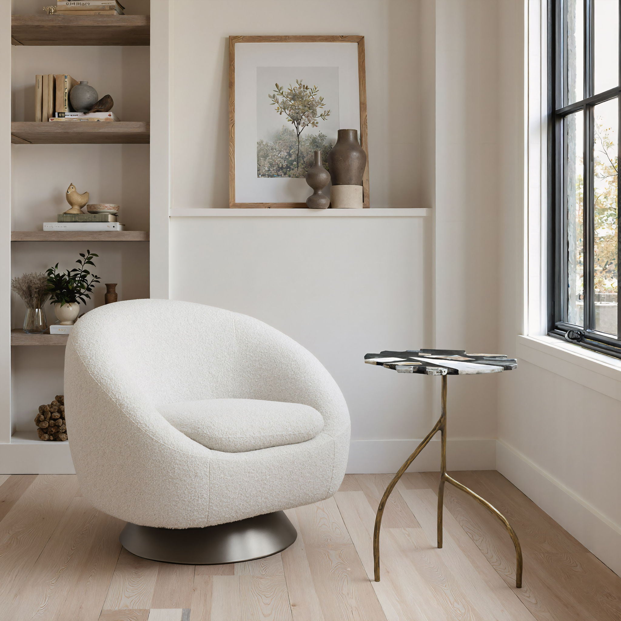 Modan - Swivel Chair - Misty Gray