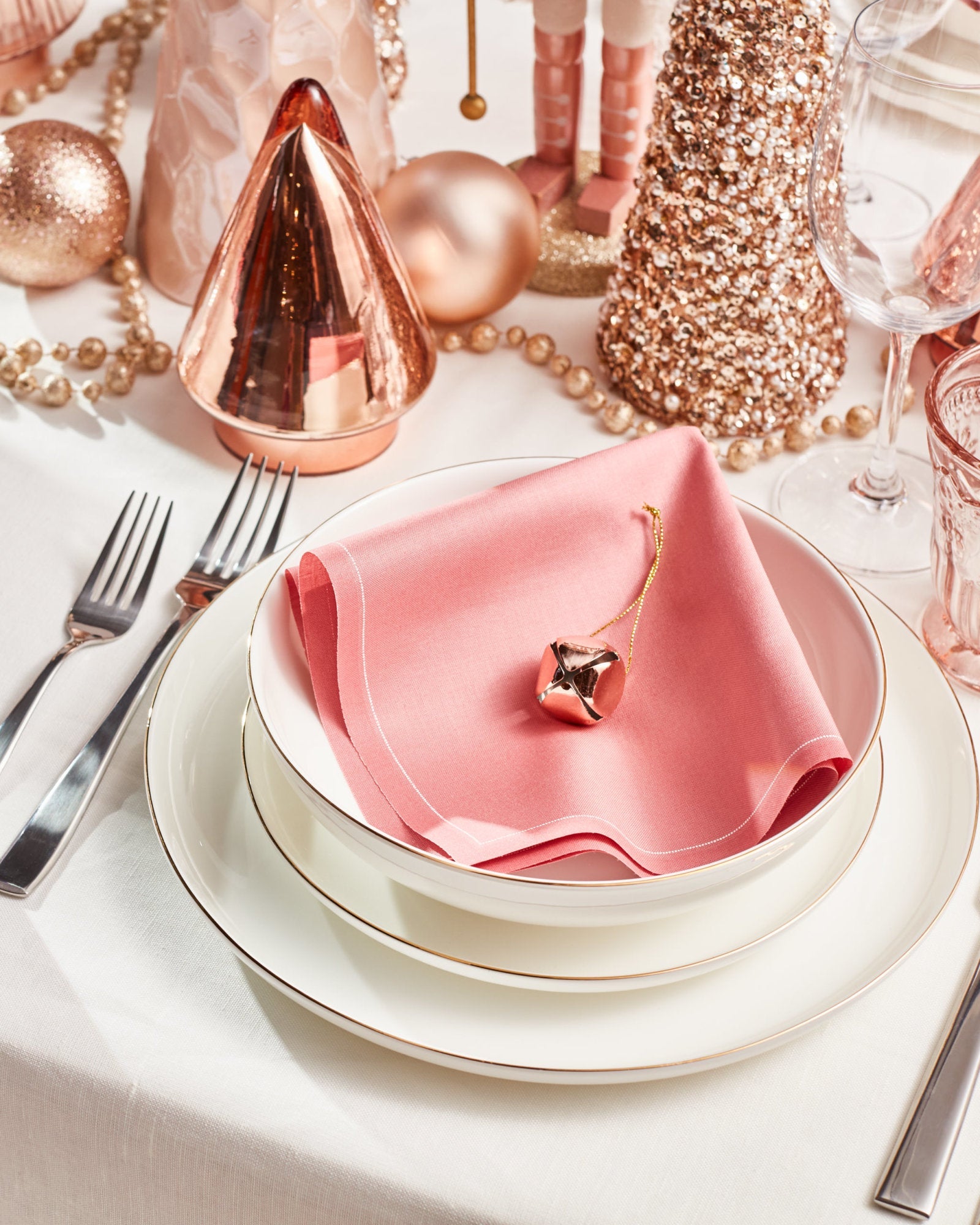 Gabrielle Bone China Dinnerware Set - White And Gold