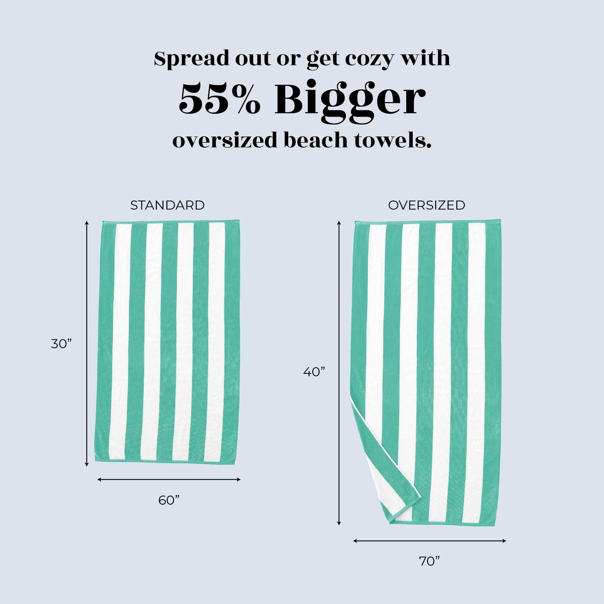 Cotton Velour Cabana Stripe Beach Towel - Novia Collection - Best Buy Furniture