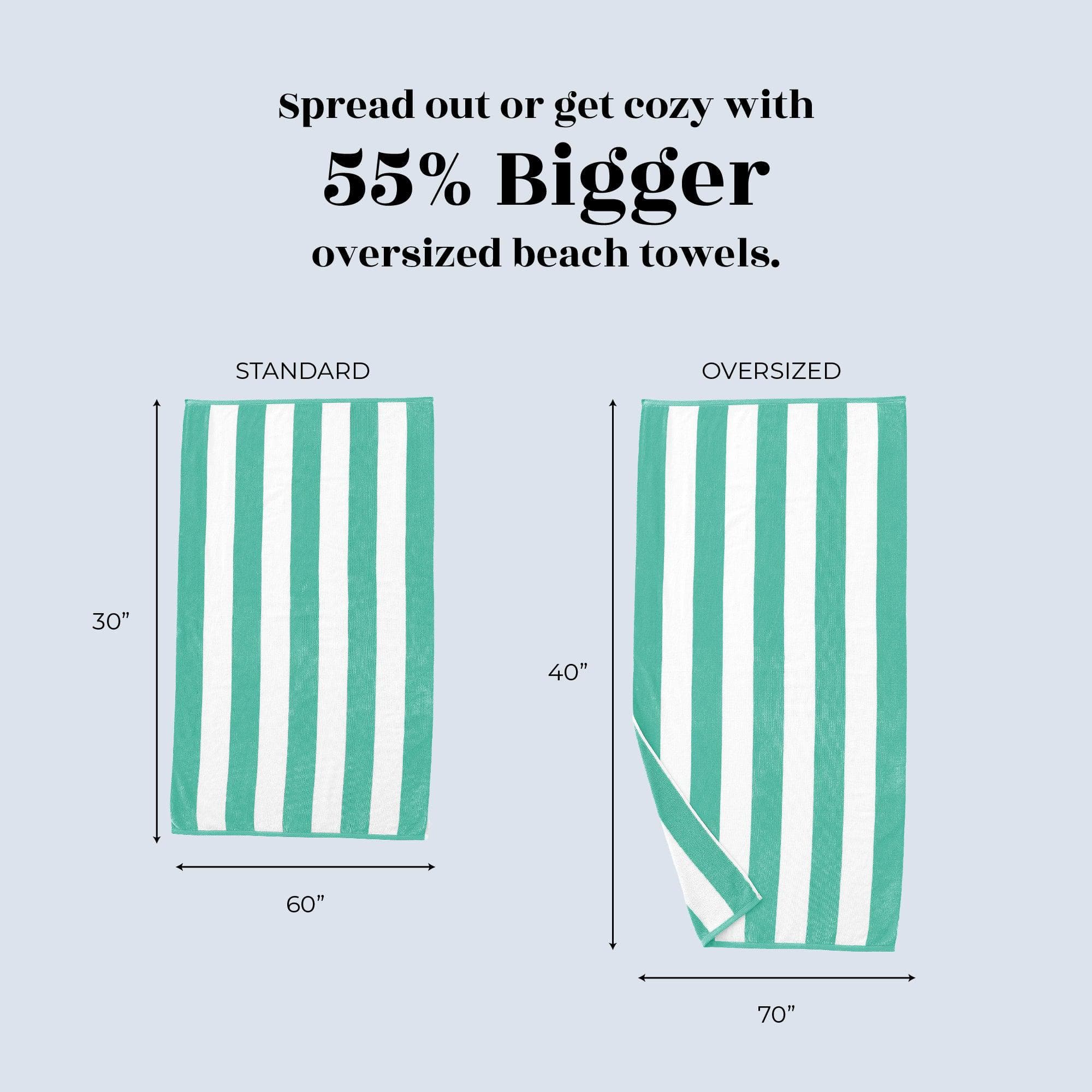 Cotton Velour Cabana Stripe Beach Towel - Novia Collection - Best Buy Furniture