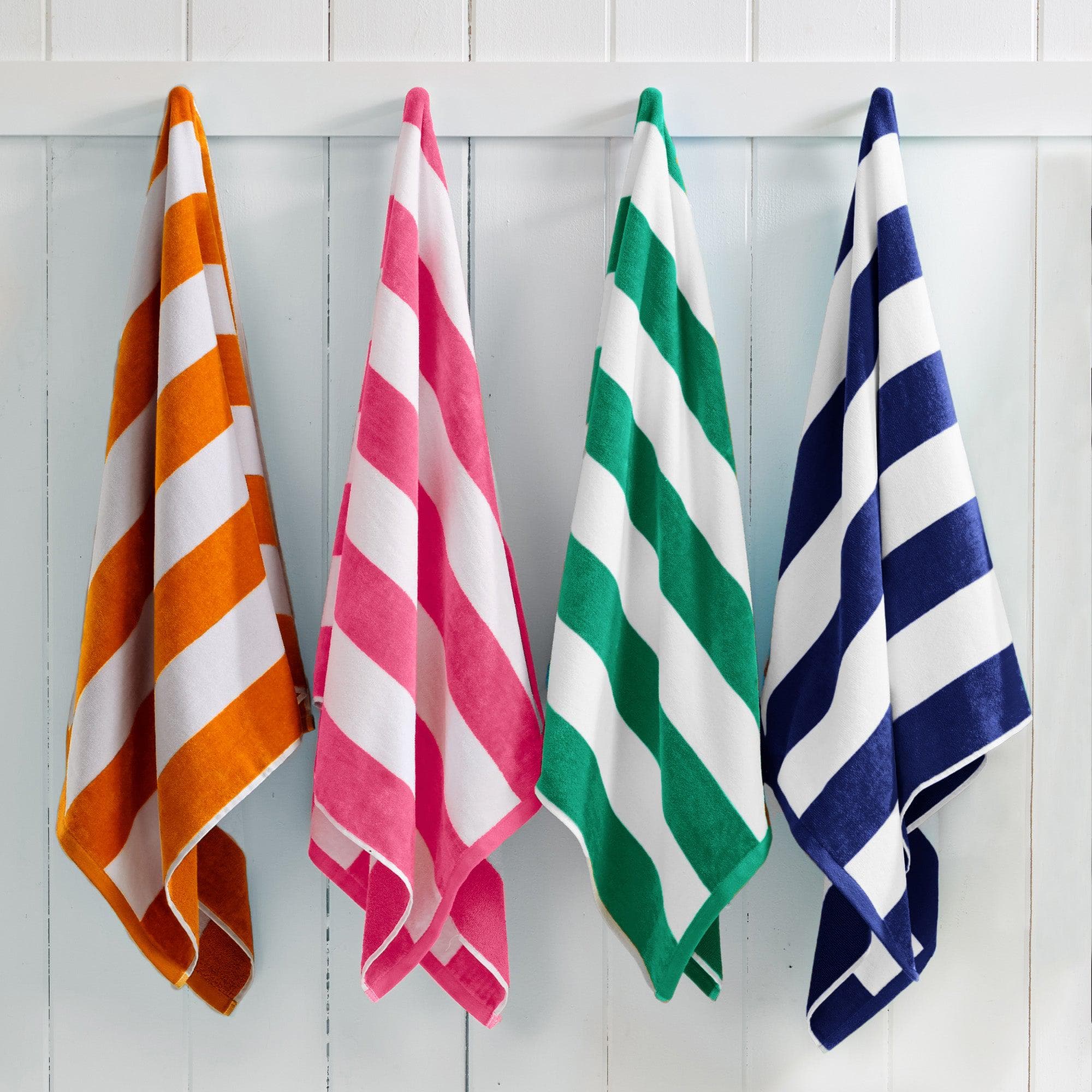 Cotton Velour Cabana Stripe Beach Towel - Novia Collection - Best Buy Furniture