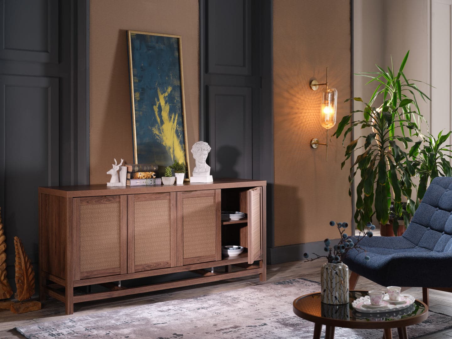 With clean modern lines, the Arden Media Console enhances the visual appeal of your living space.