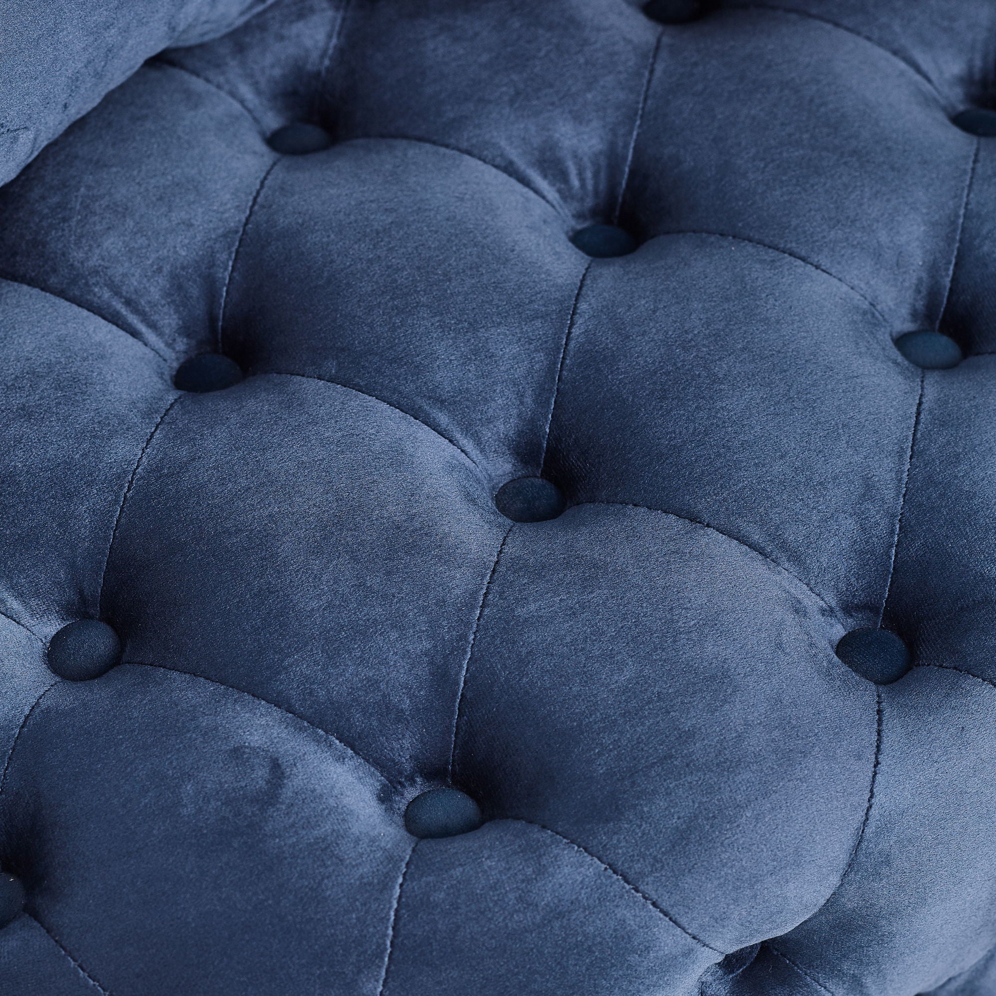 Modern Upholstered Swivel Chair With Button Tufted Design And Movable Wheels