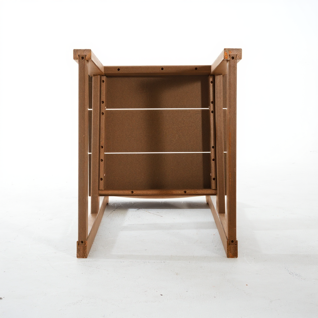 7-Piece Outdoor Dining Set with HDPE Patio Table & 6 Armless Chairs